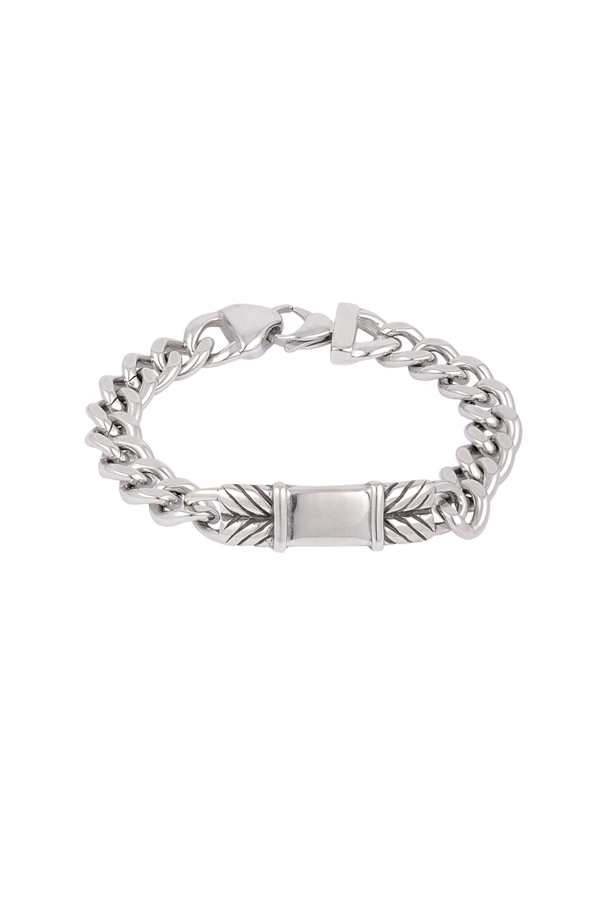 Men's bracelet titan clasp - Silver color h5 