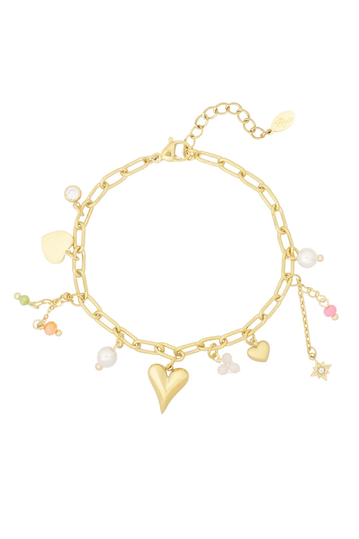 Charm bracelet amore color - Gold color h5 