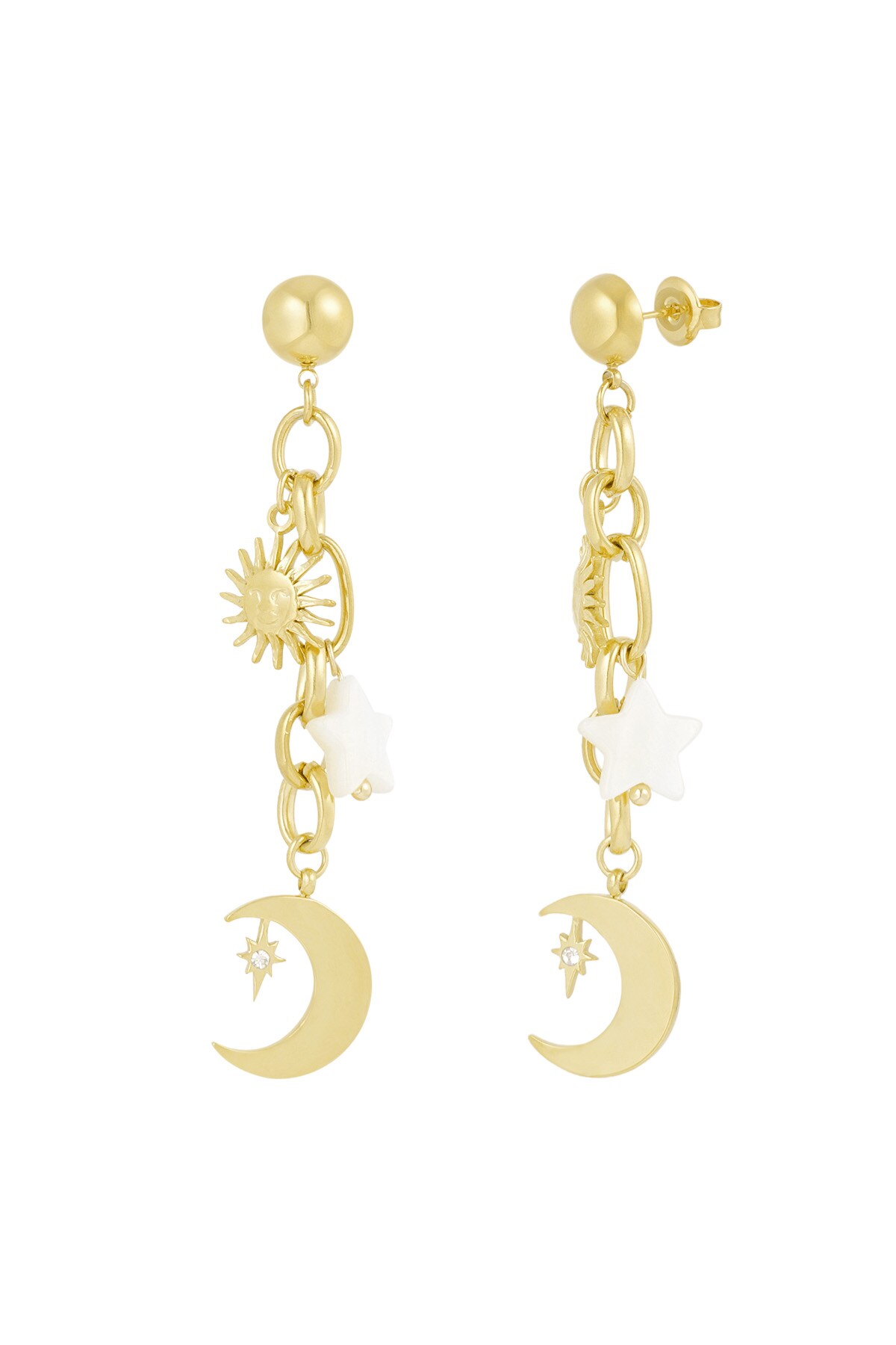 Earrings starshine - Gold color h5 