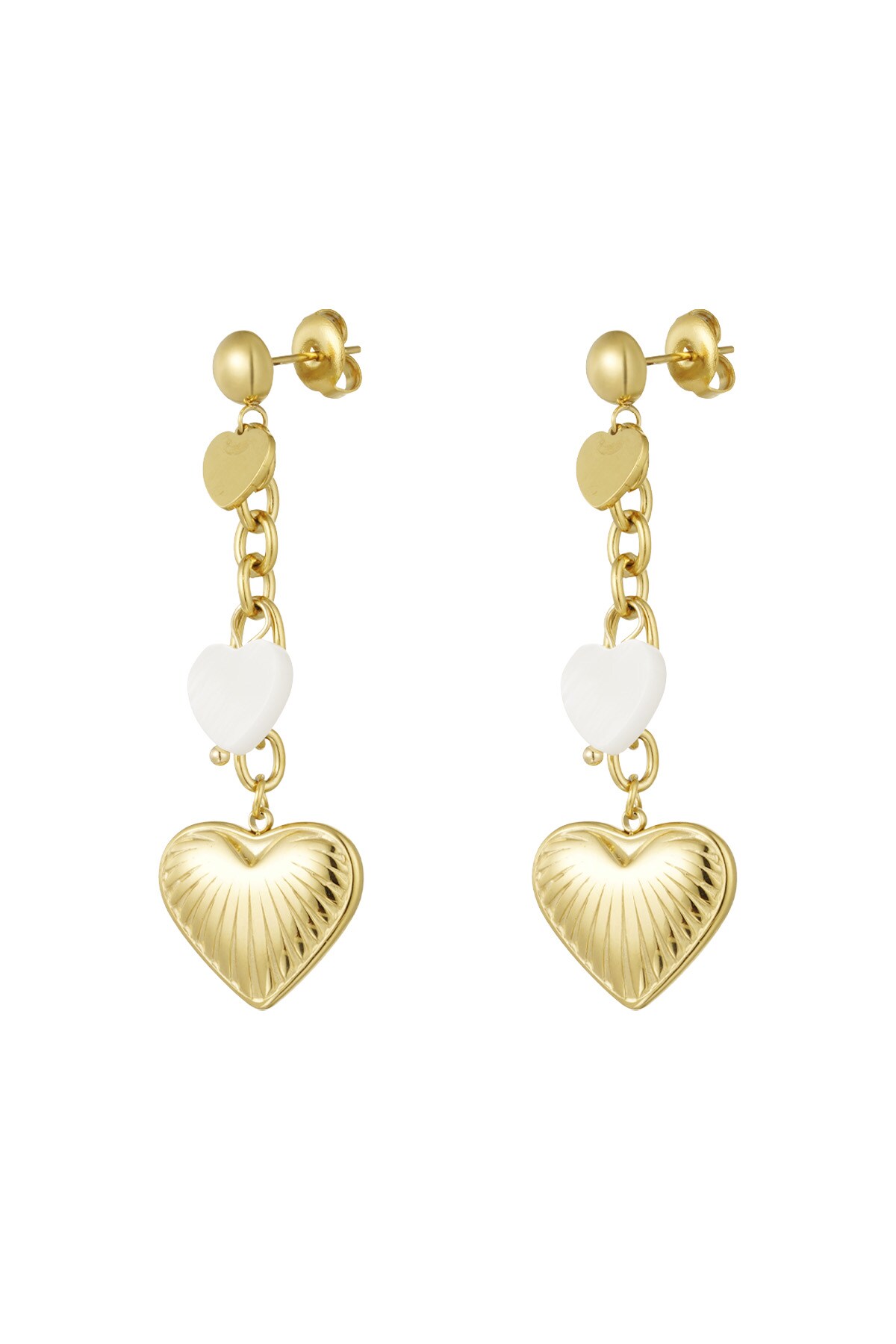 Earrings lovers life - Gold color h5 