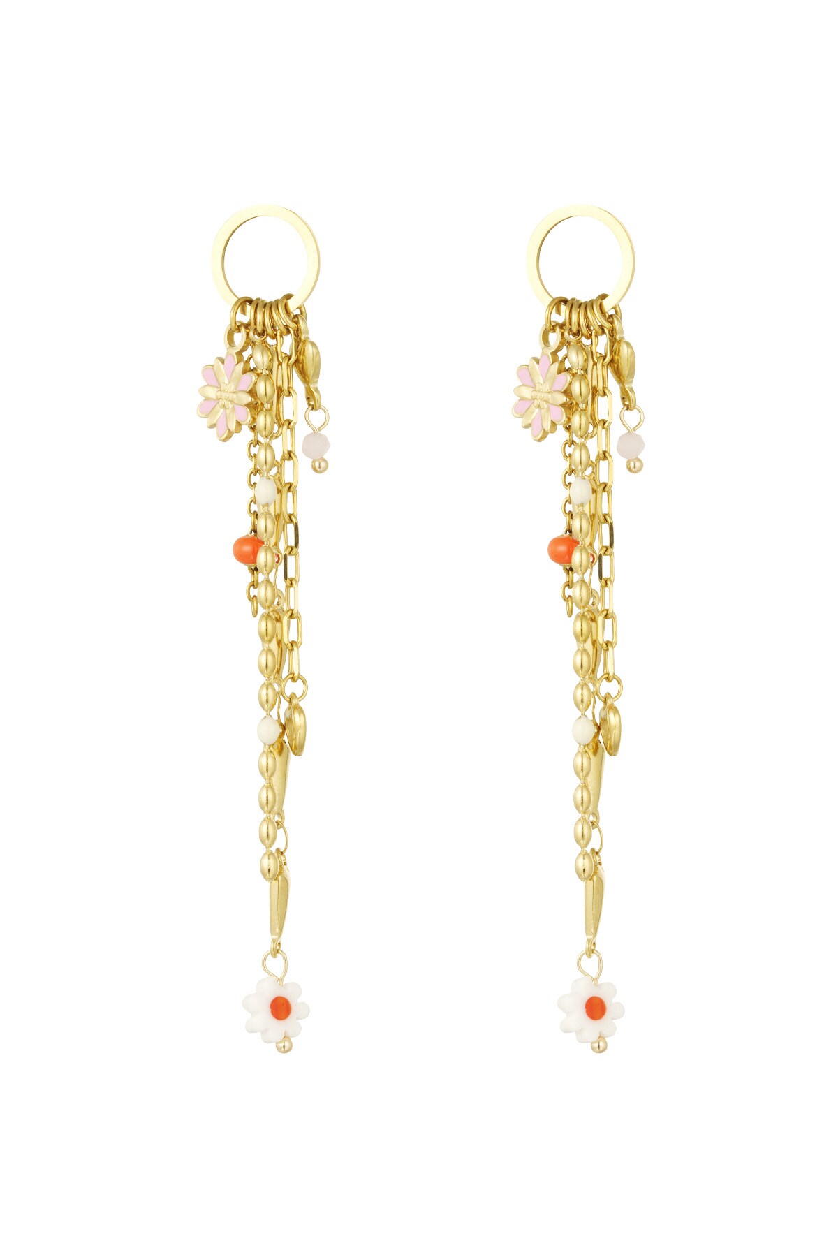 Earrings mistic muse - pink gold h5 