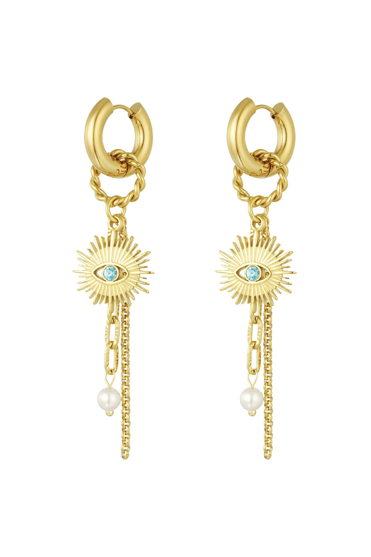 Sunny eye earrings - Gold color h5 