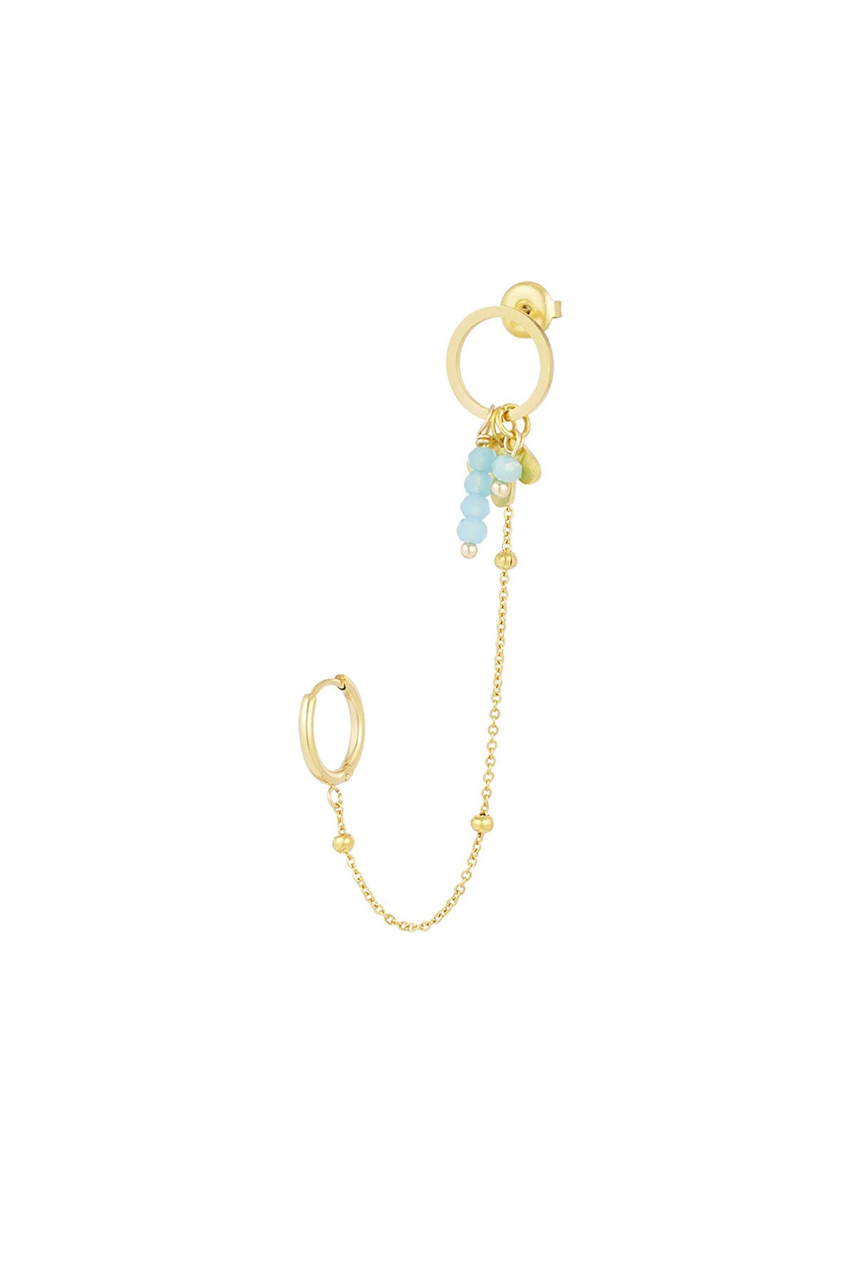 Earrings summer fling - blue gold 