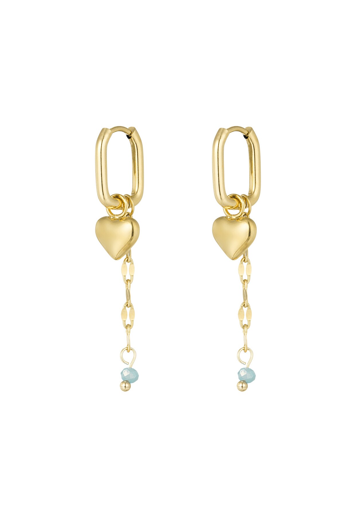 Forever love earrings - blue/gold  