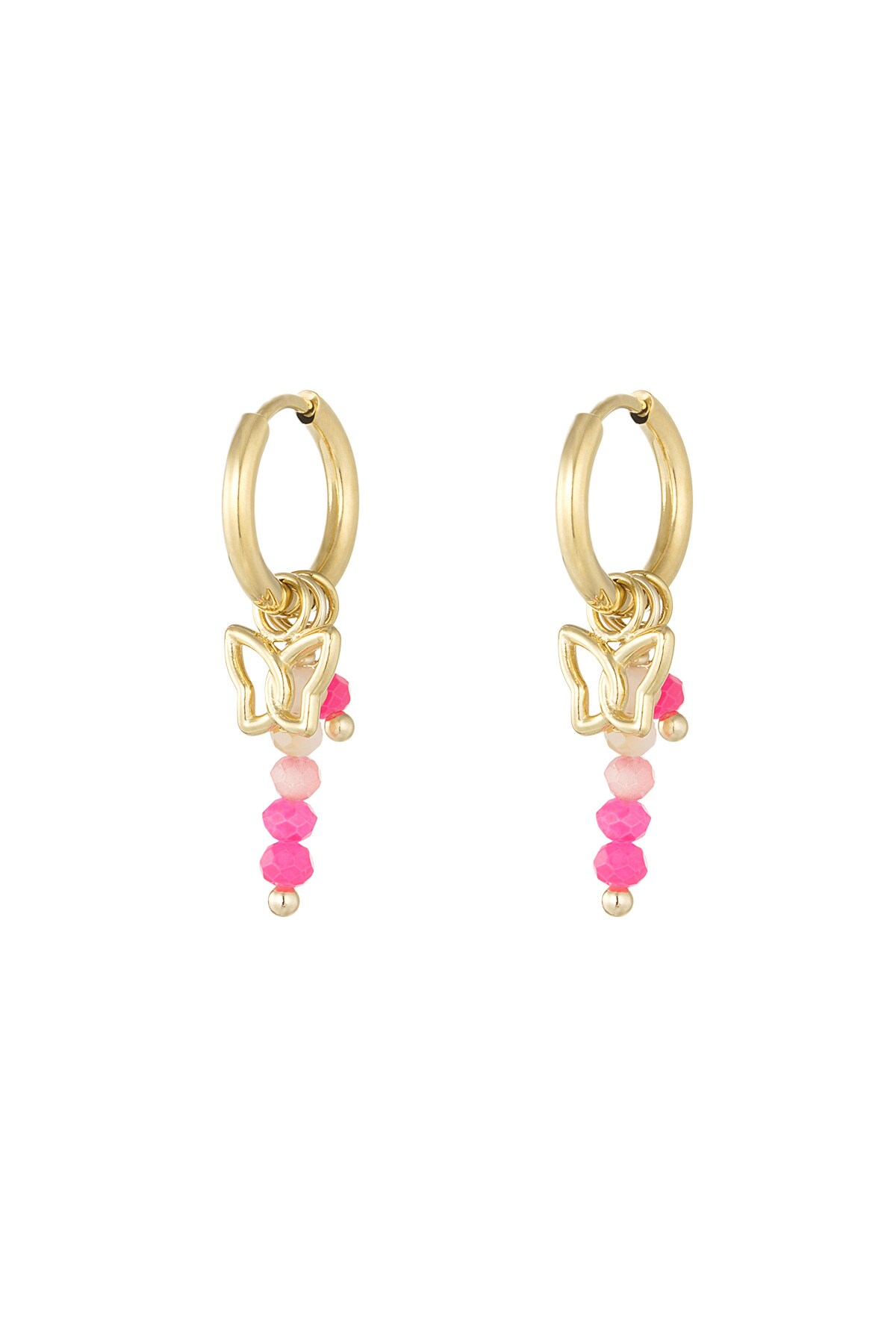 Earrings stary night - pink gold 