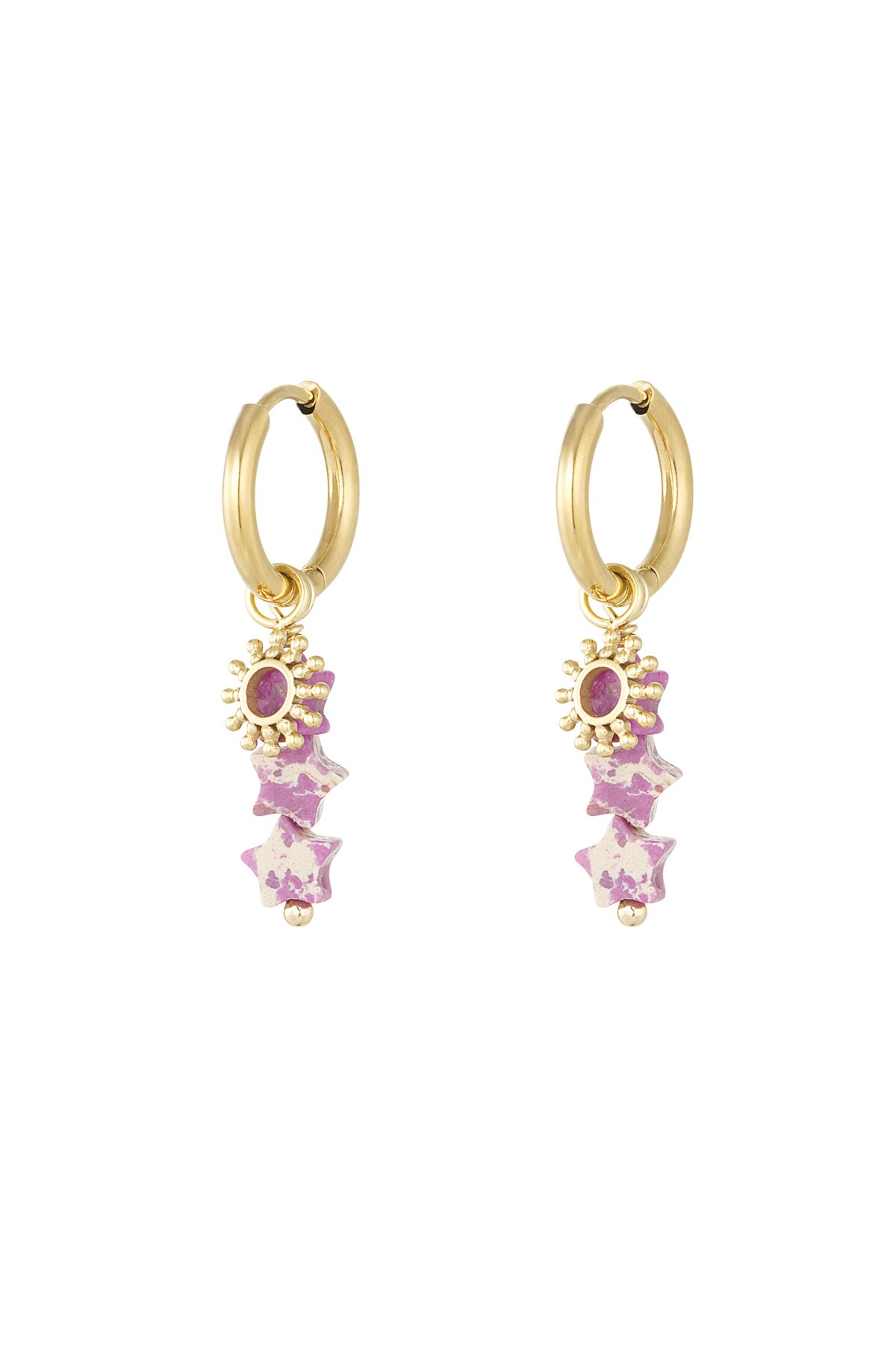 Earrings summer star - purple h5 