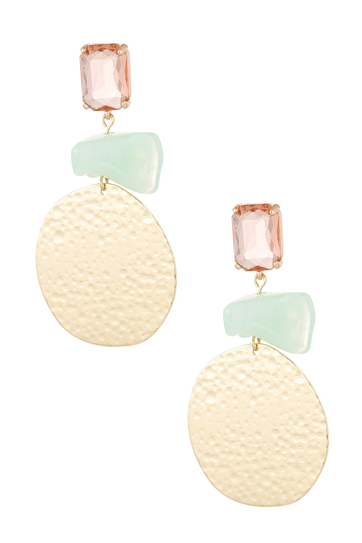 Statement beach vibe earrings - mint  h5 