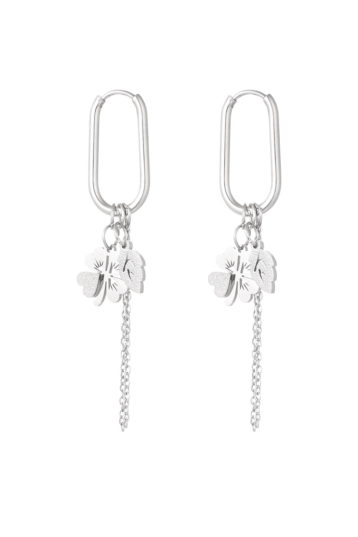 Earrings lucky day - Silver color h5 