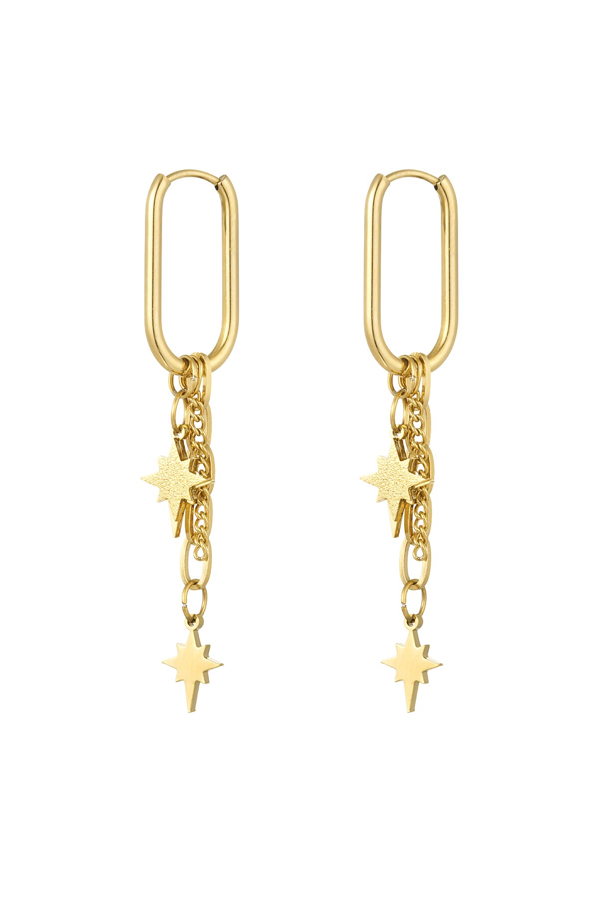 Earrings starry sky - Gold color h5 