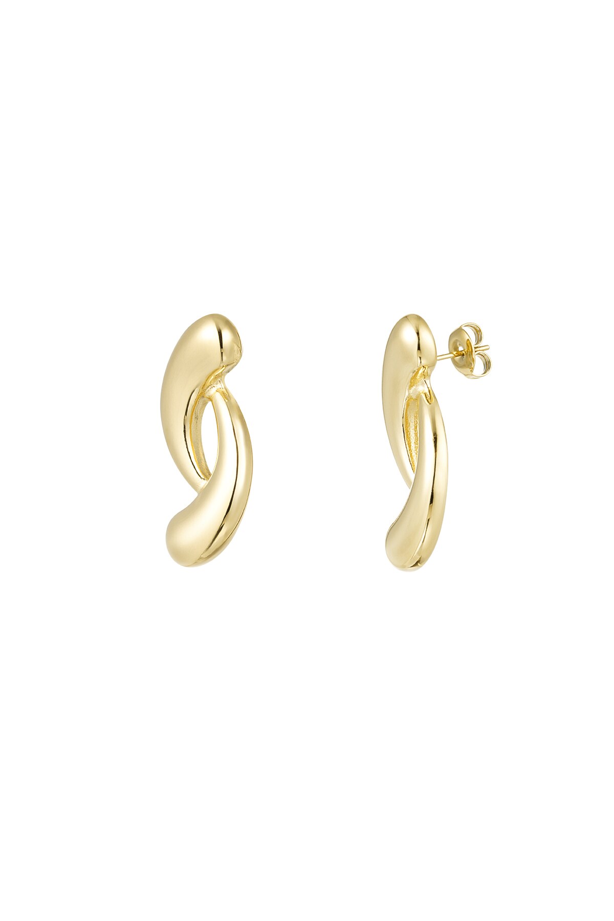 Earrings loose stripes - Gold color 