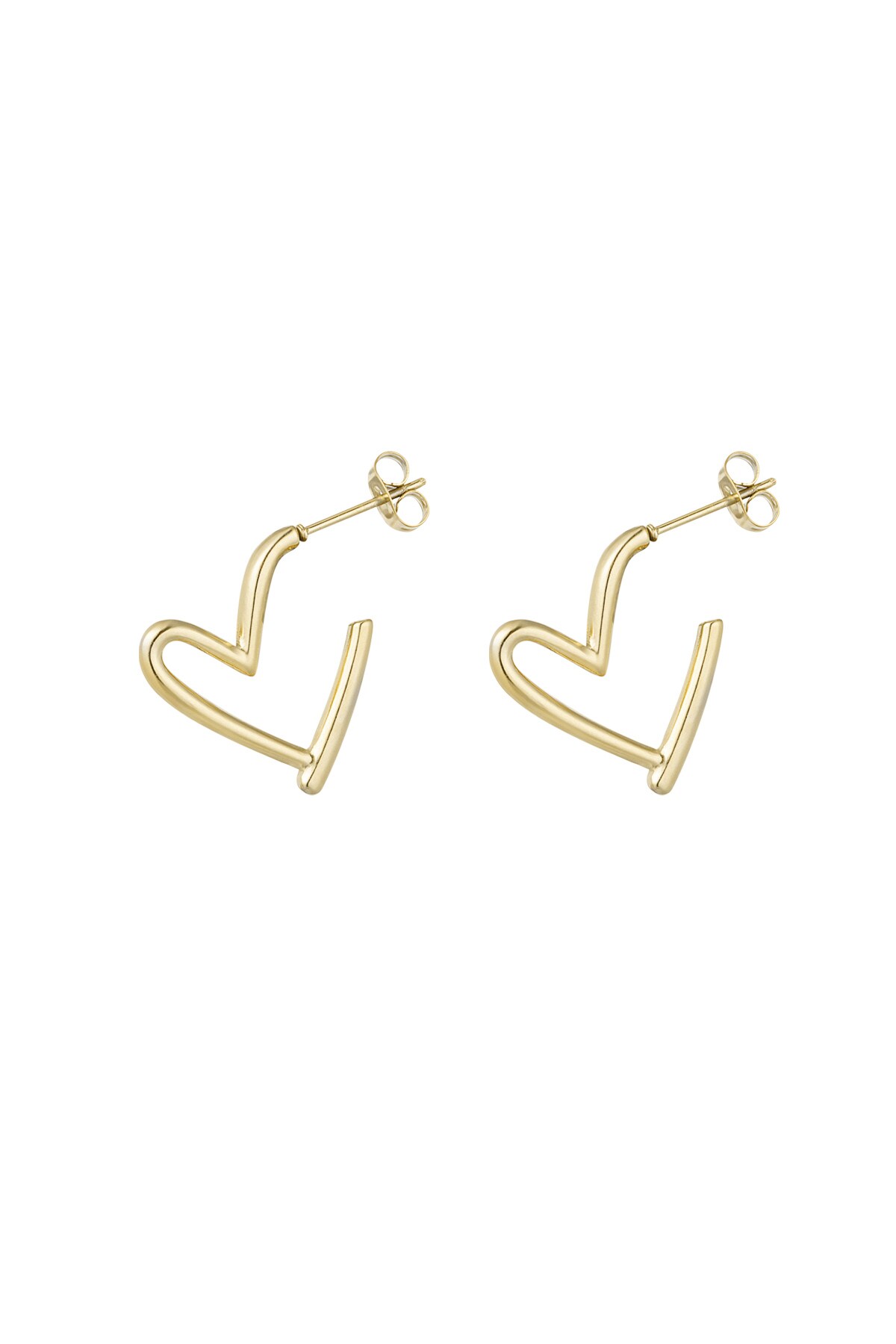 Earrings fall in love - Gold color h5 