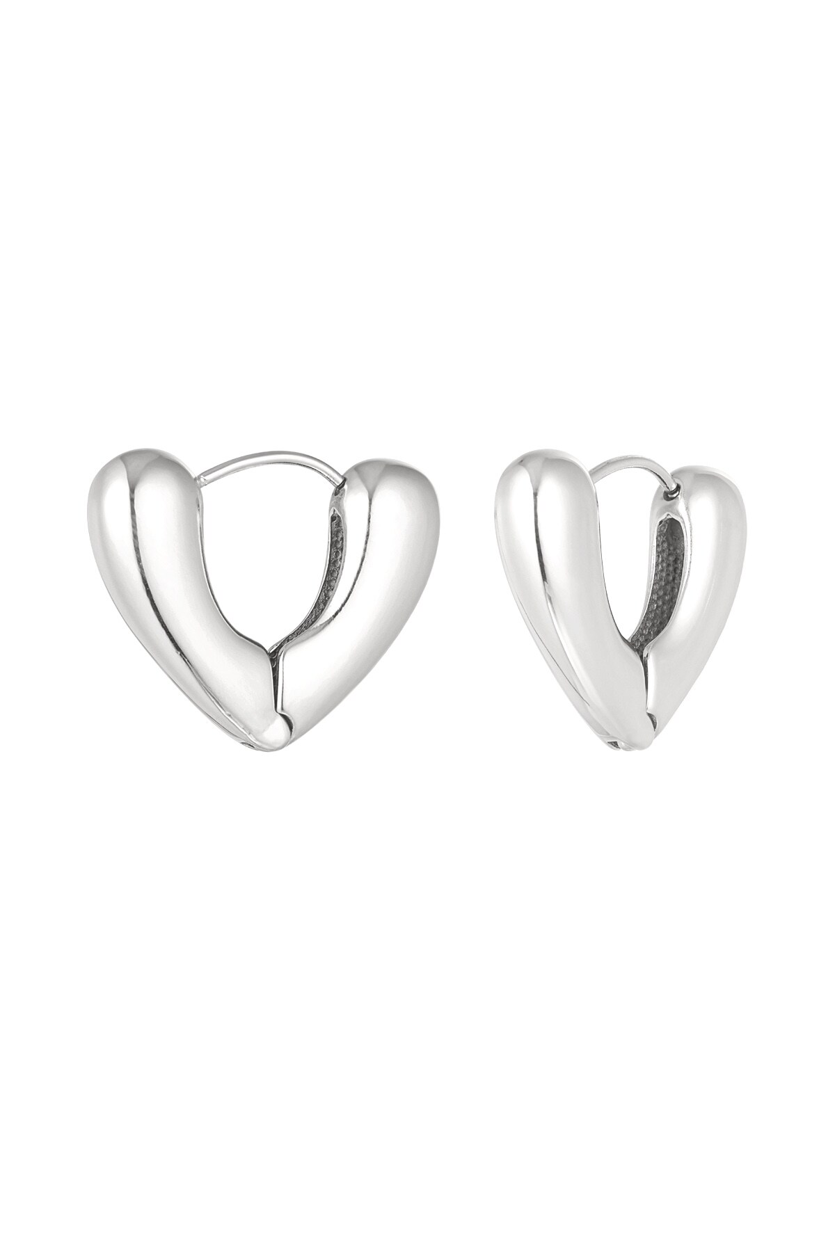 V-shape earrings - Silver color h5 