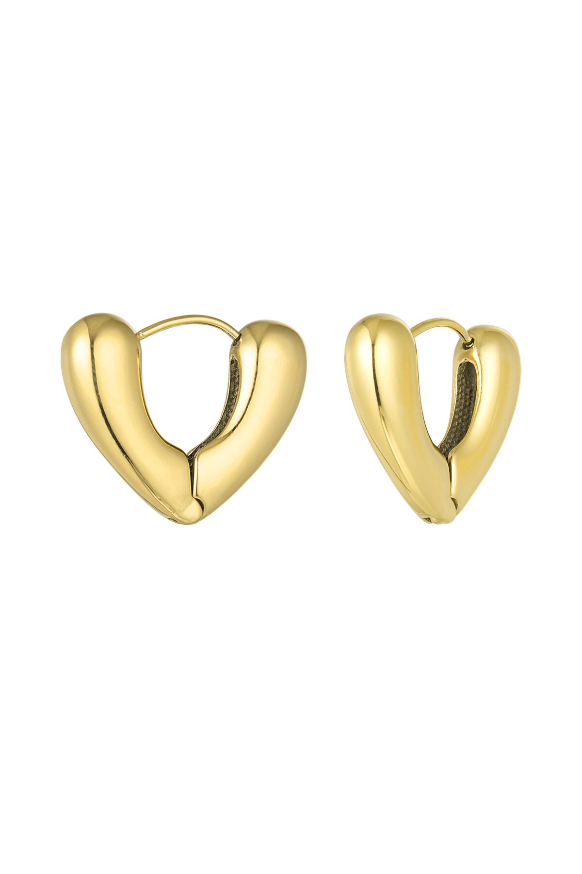 V-shape earrings - Gold color h5 