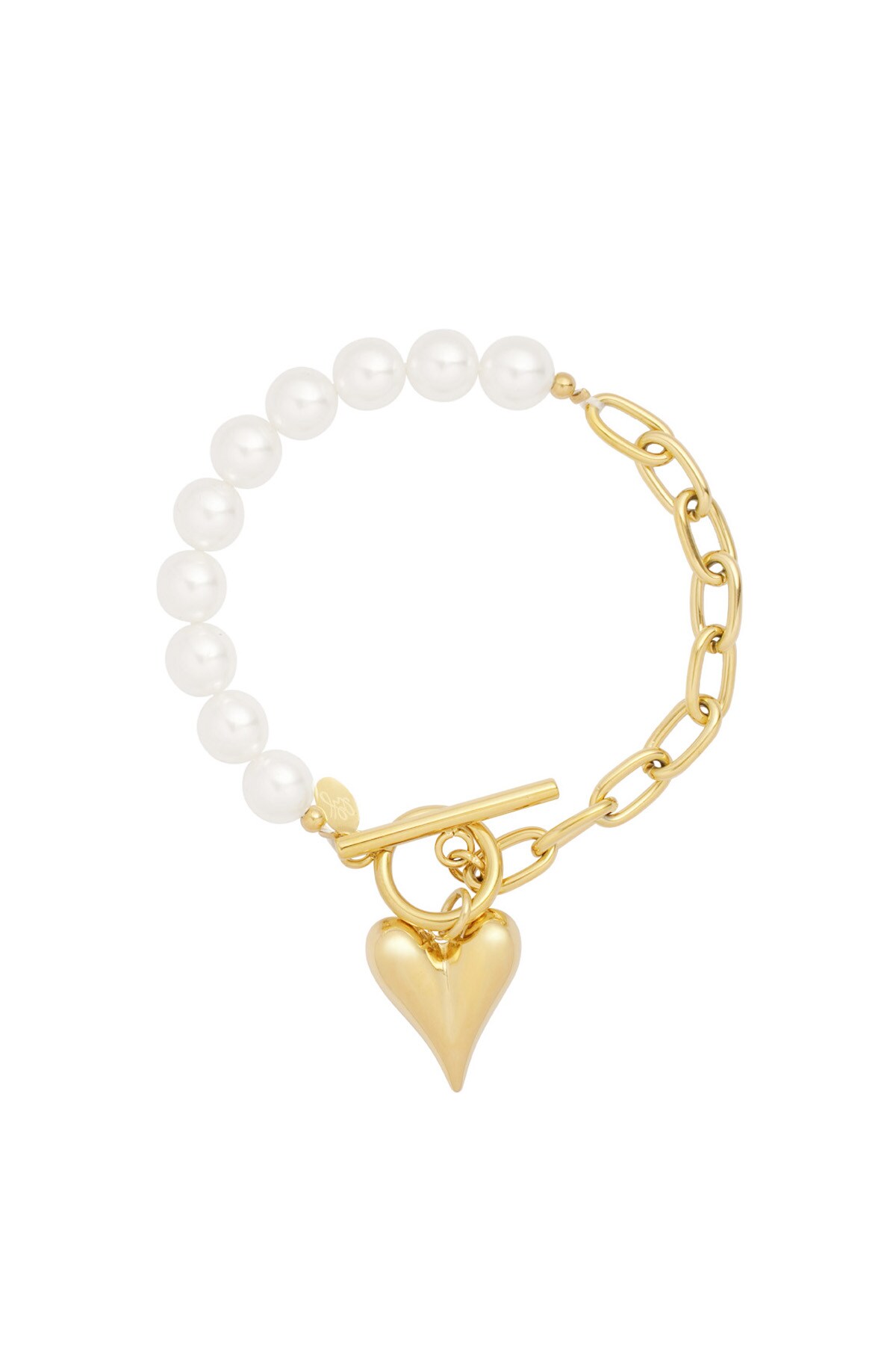 Double love bracelet - Gold color h5 