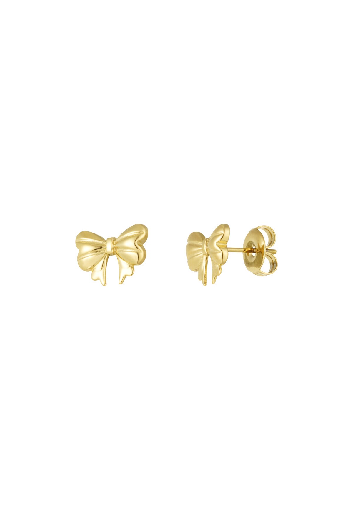 Ear studs cute bow - Gold color 