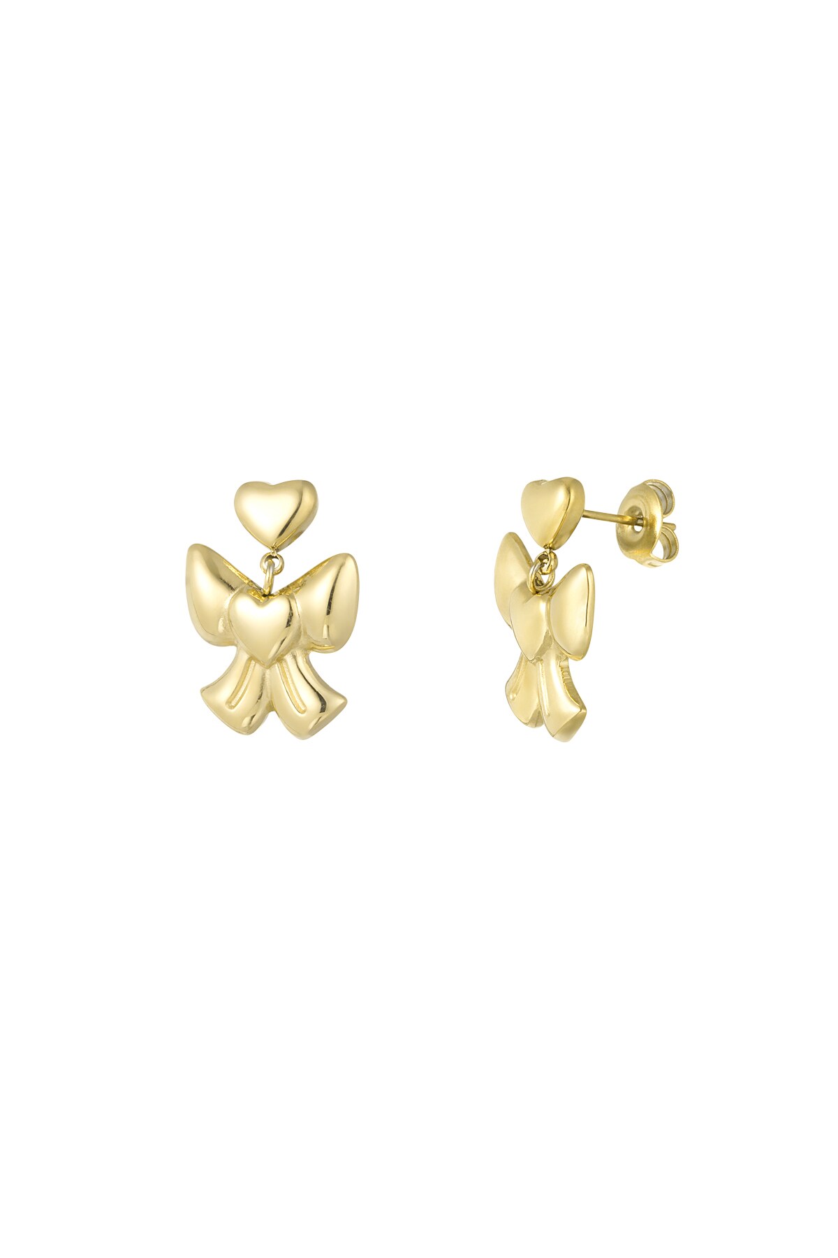 Earrings bow lover - Gold color 