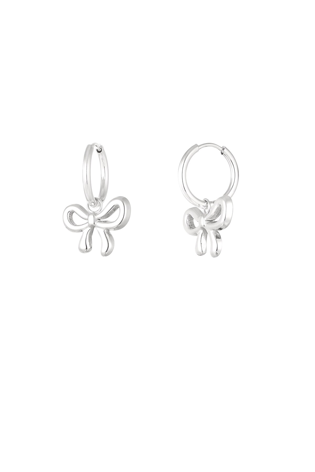 Earrings bow life - Silver color 