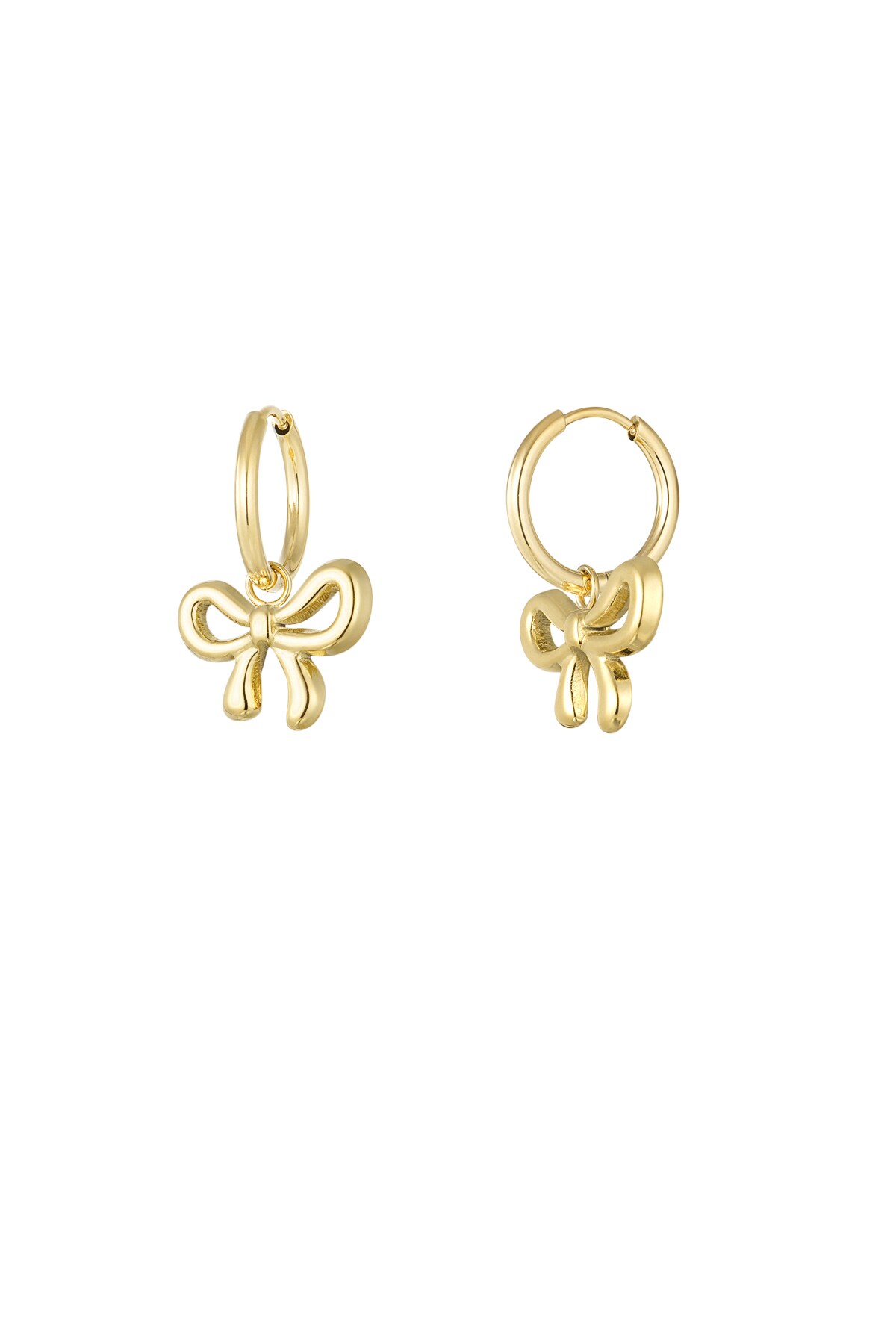 Earrings bow life - Gold color h5 