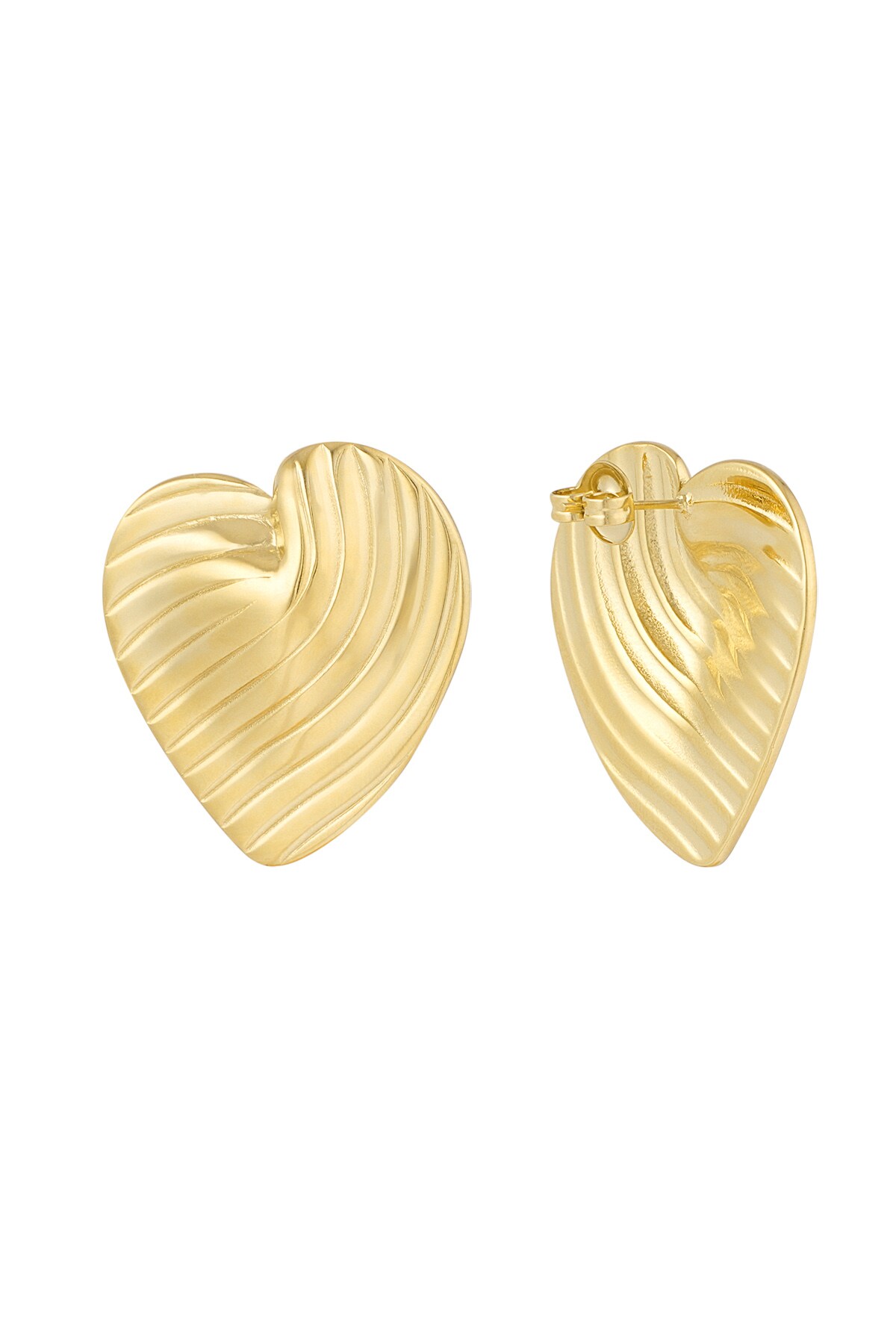 Statement earrings forever love - Gold color h5 