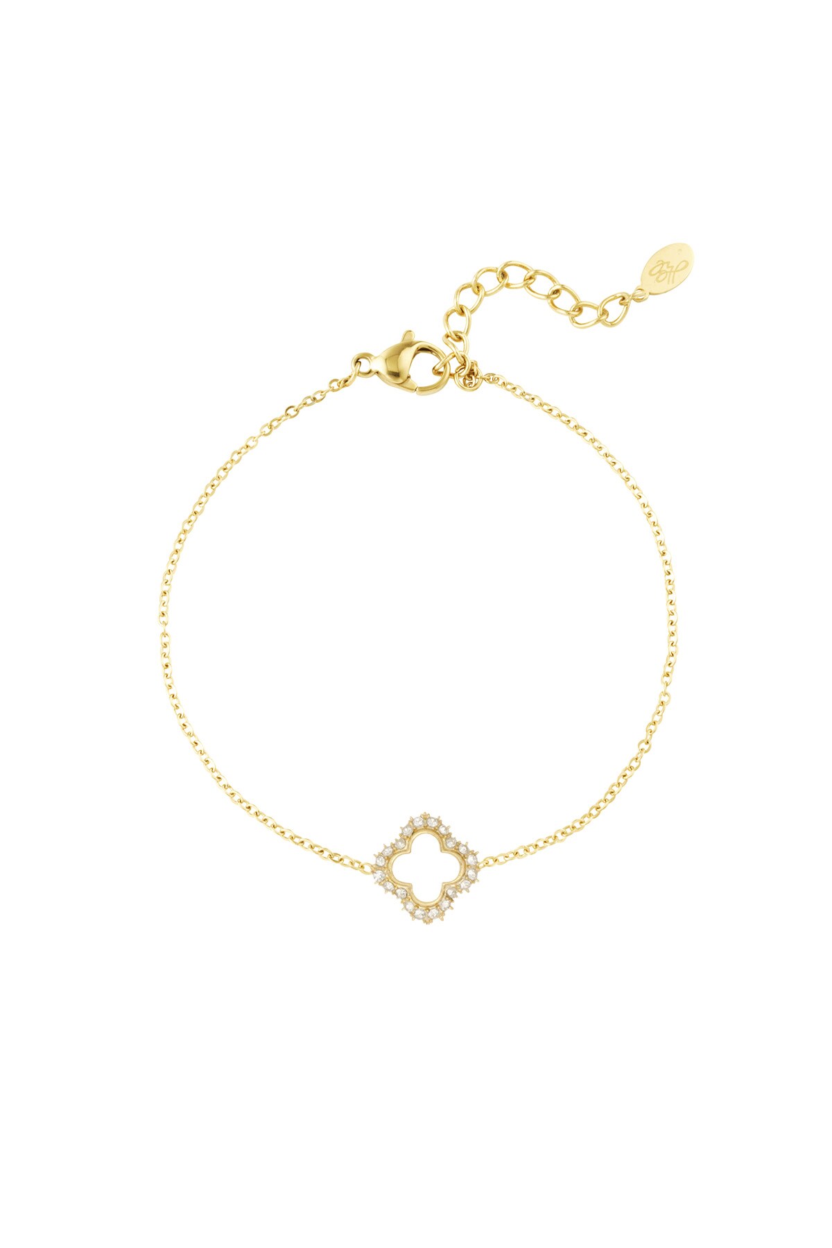 Lucky diamond bracelet - Gold color h5 