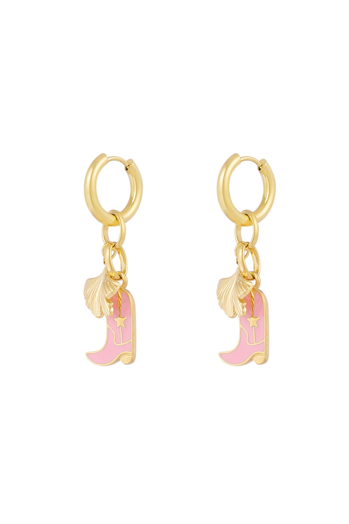 Earrings cowboy cool - Gold color h5 