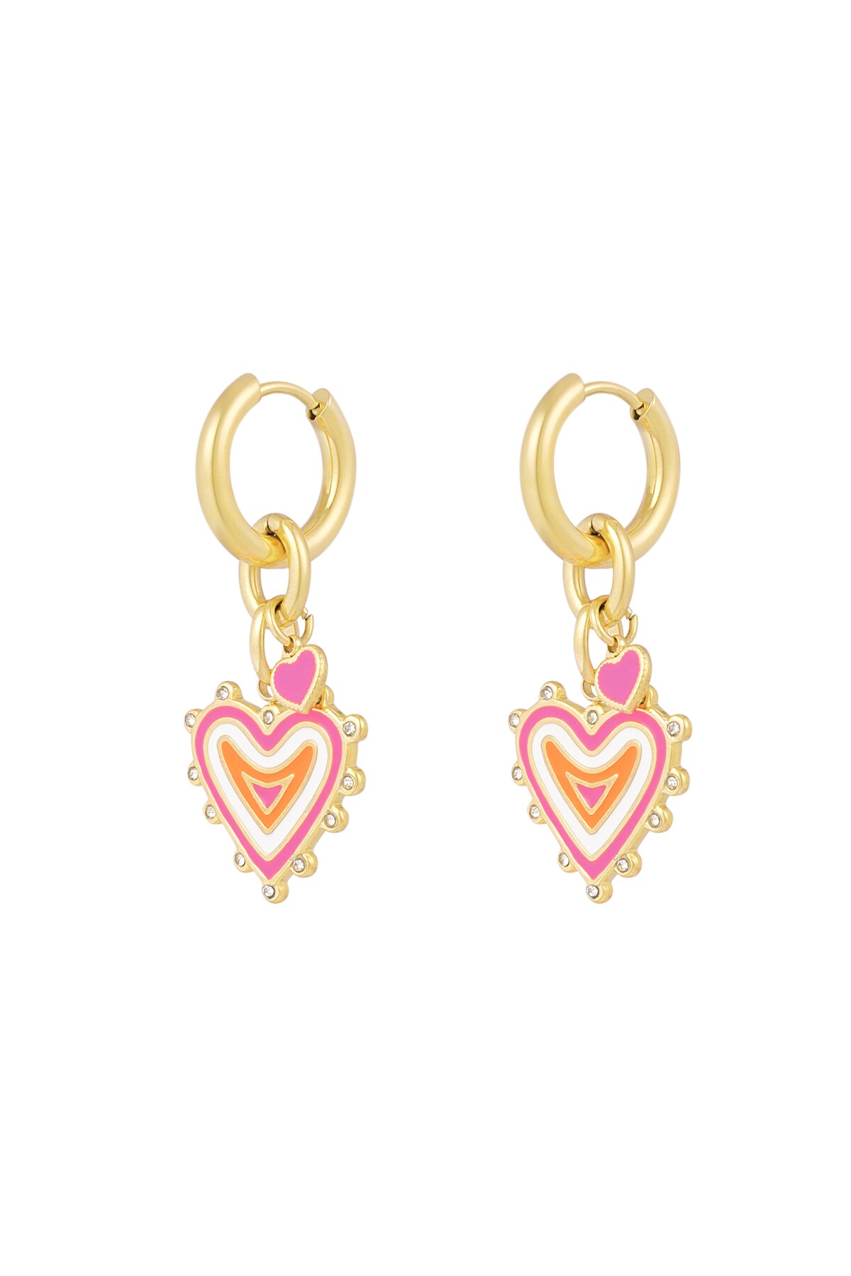 Earrings love is the prize - Gold color h5 