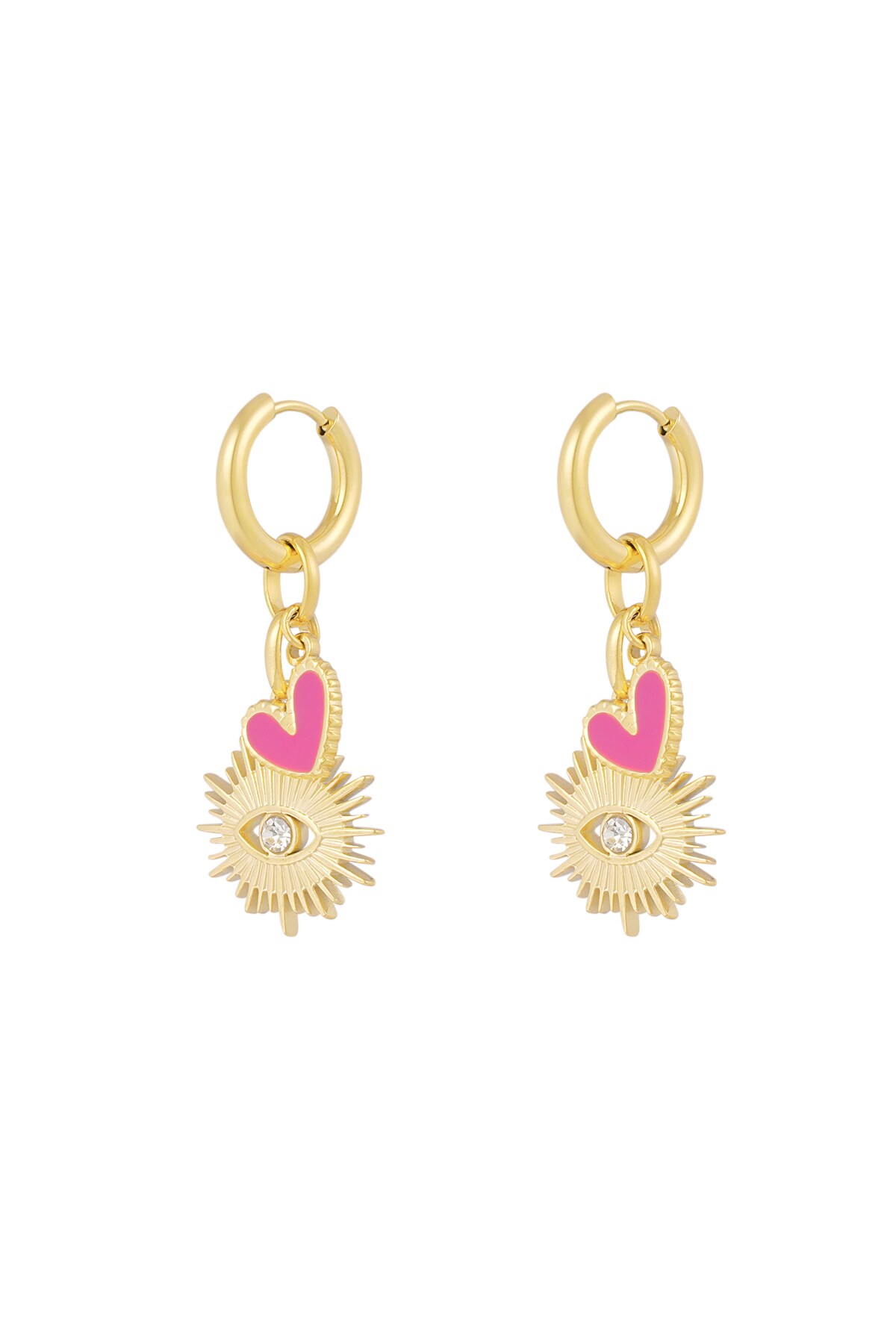 Earrings eye see you - Gold color 