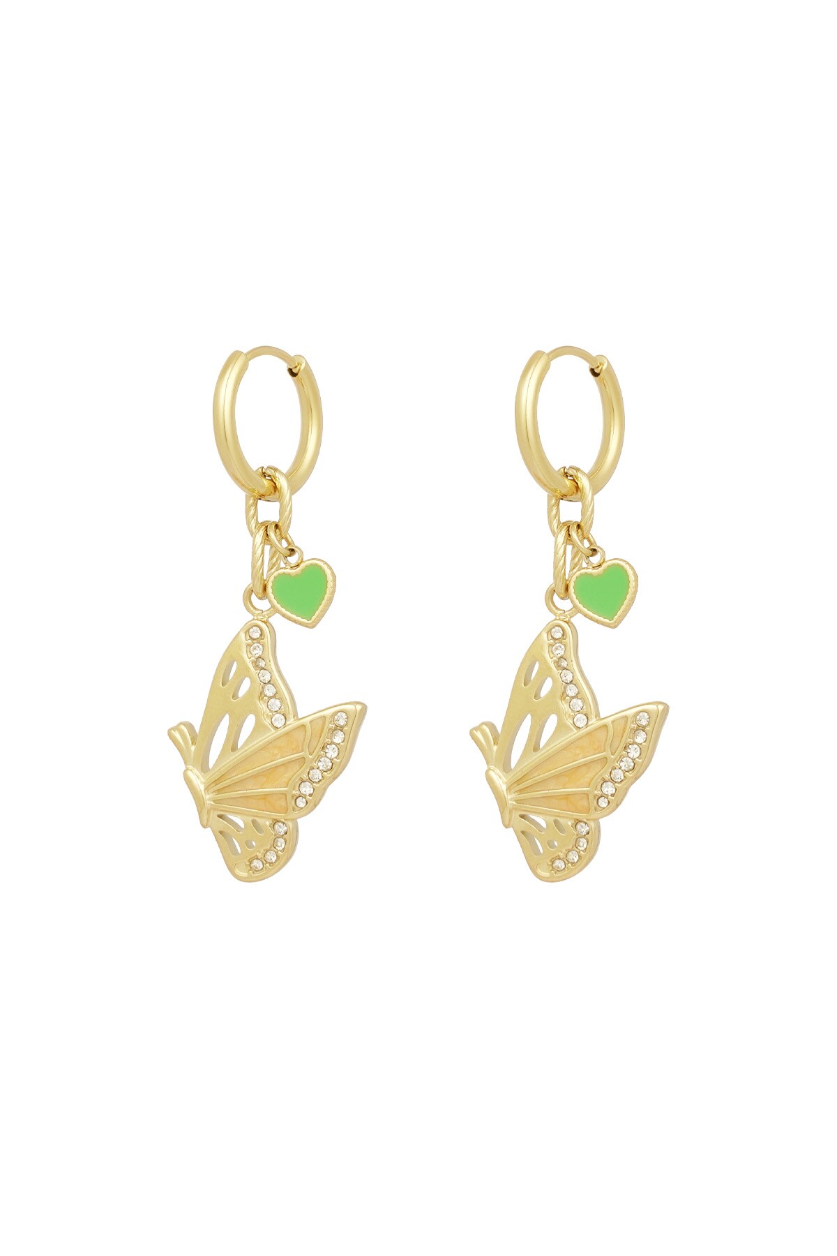 Earrings butterfly vision - Gold color h5 