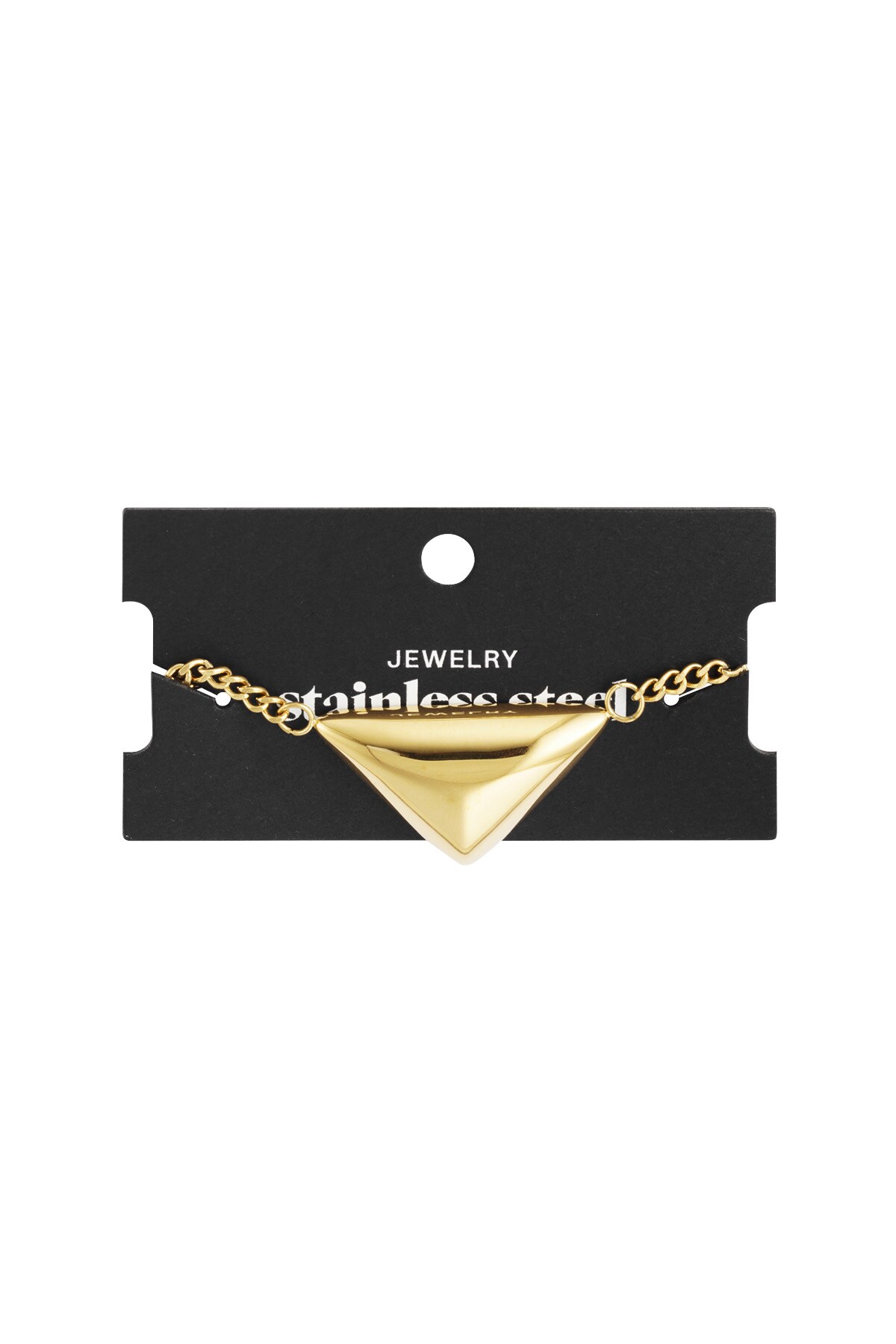 Folded triangle bracelet - Gold color h5 Picture3