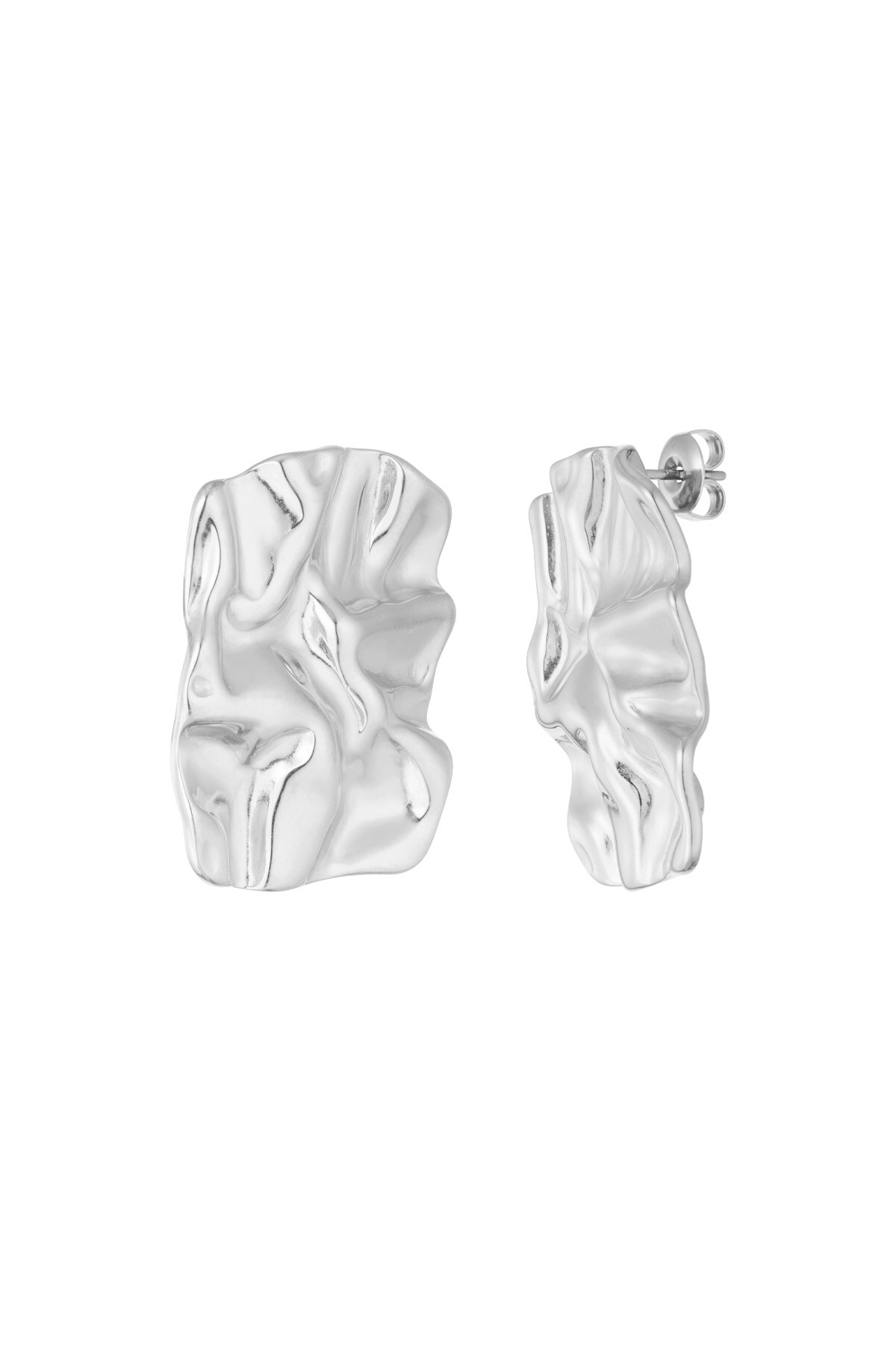 Wave earrings - Silver color h5 