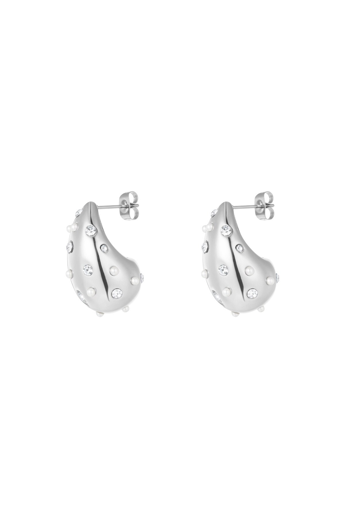 Drop earrings spice it up - Silver color h5 