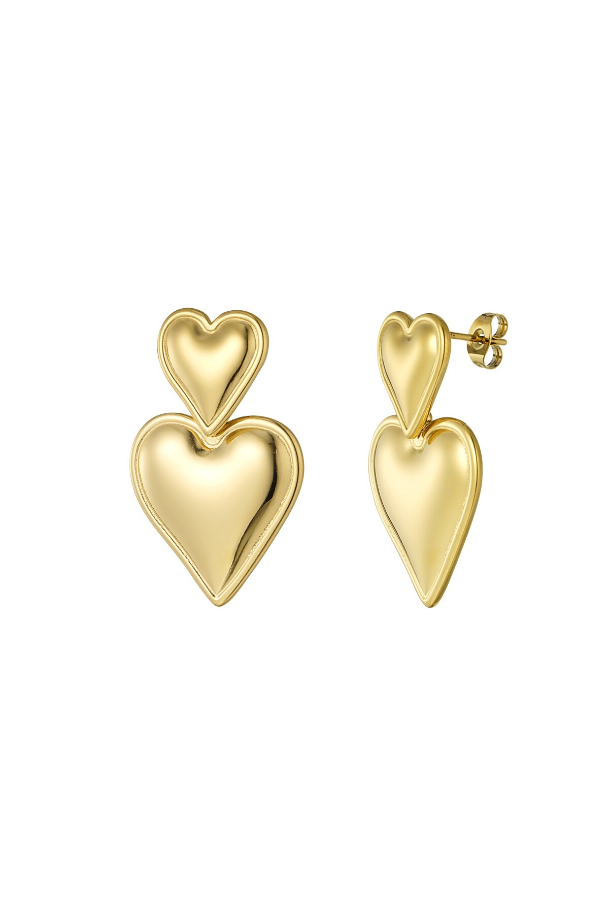 Earrings loves double - Gold color h5 