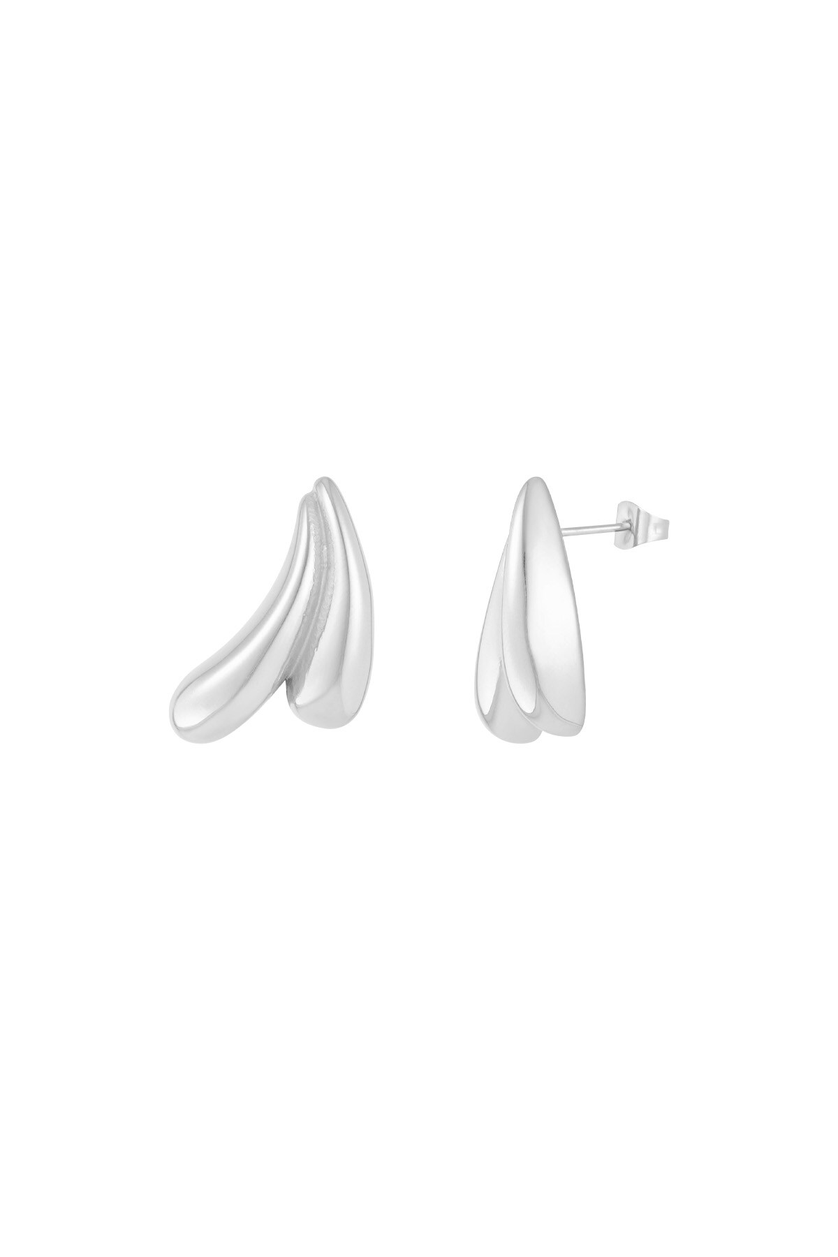 Earrings drippies - Silver color h5 