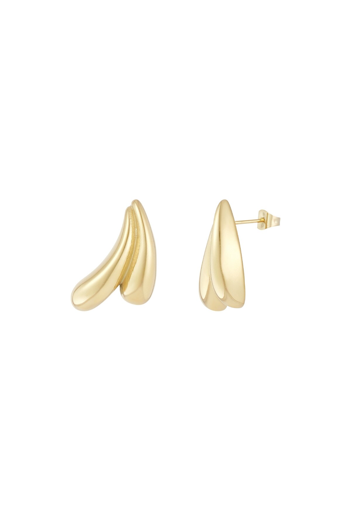 Earrings drippies - Gold color h5 