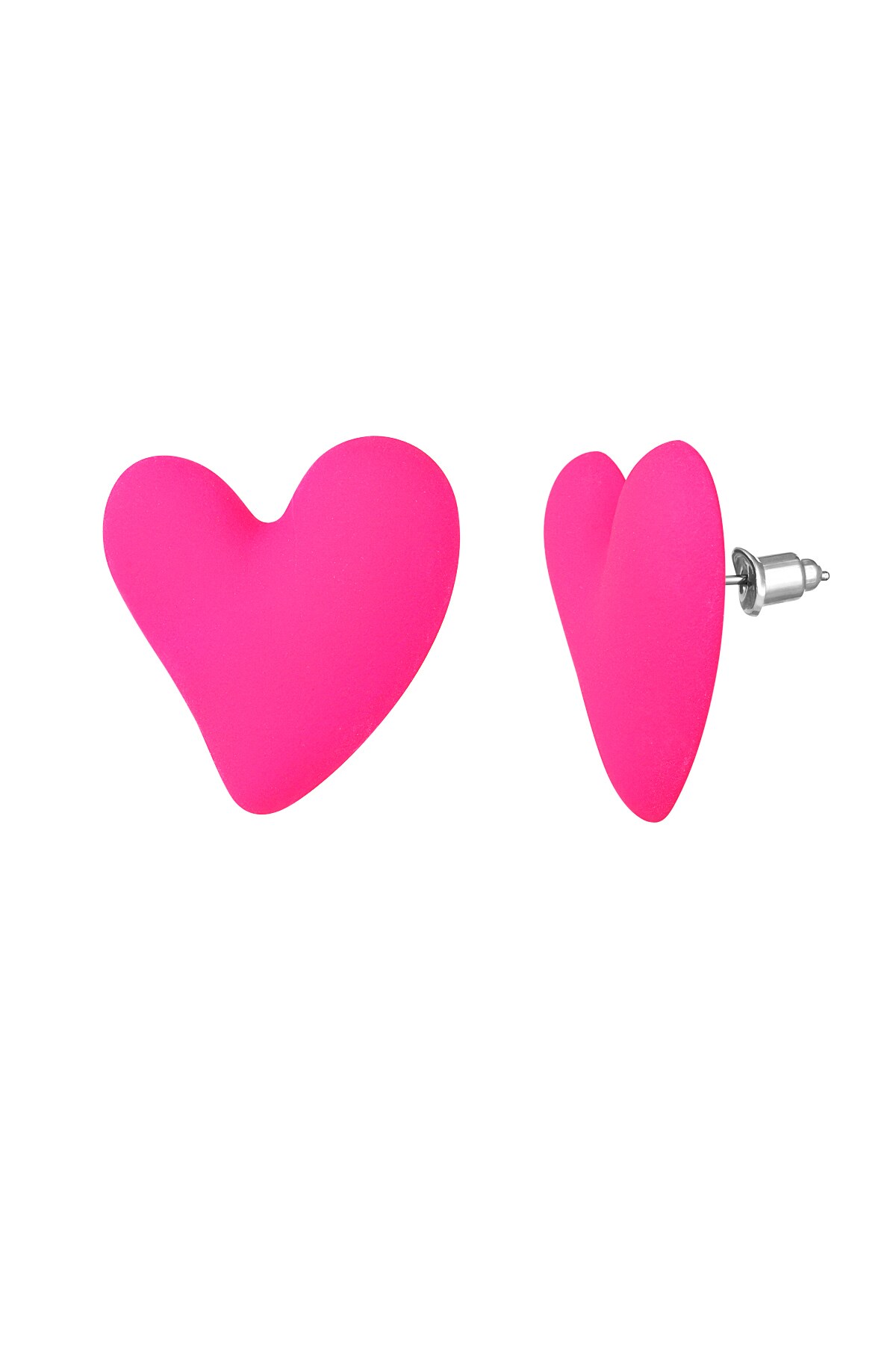 Colorful love earrings - pink  