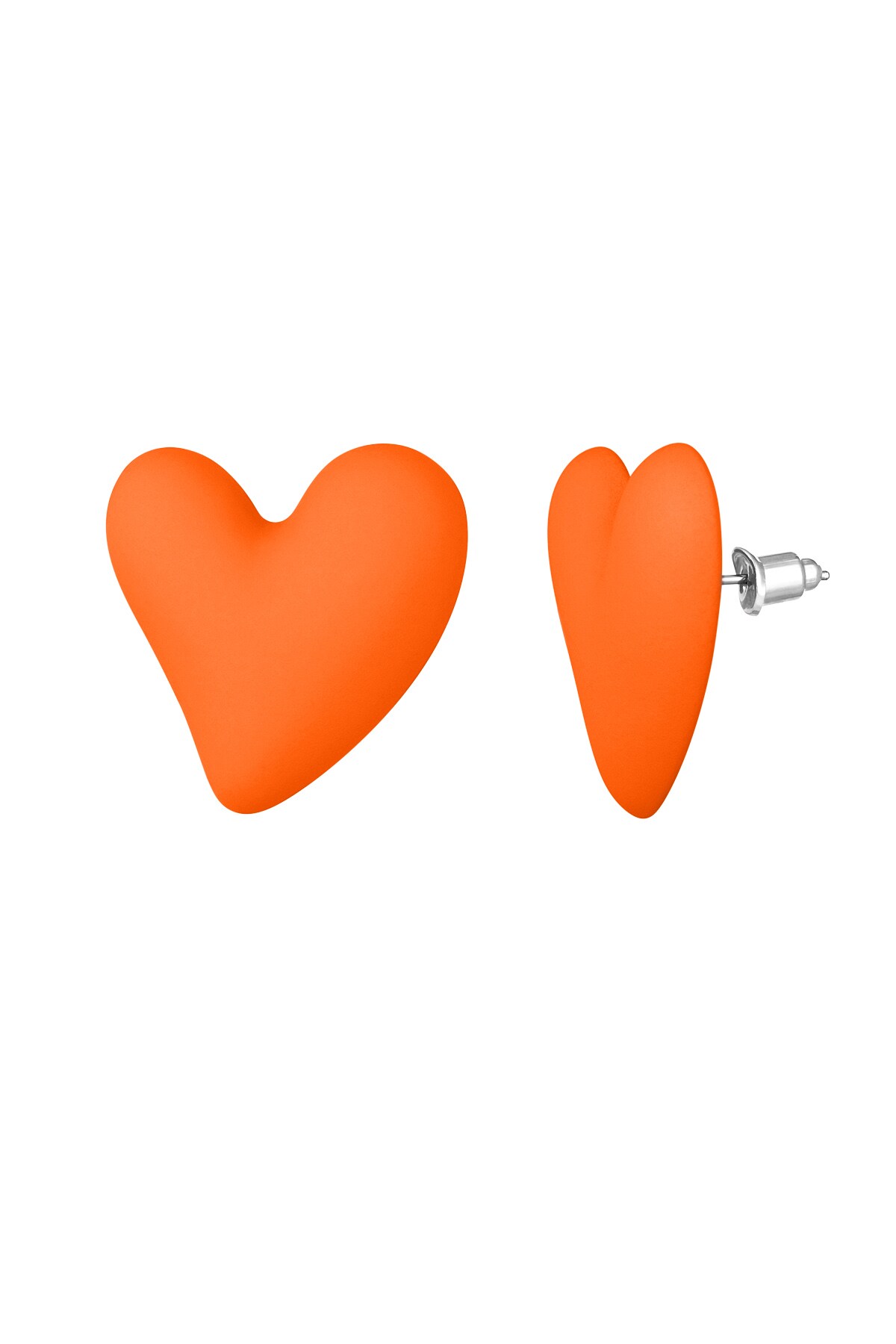 Colorful love earrings - orange  