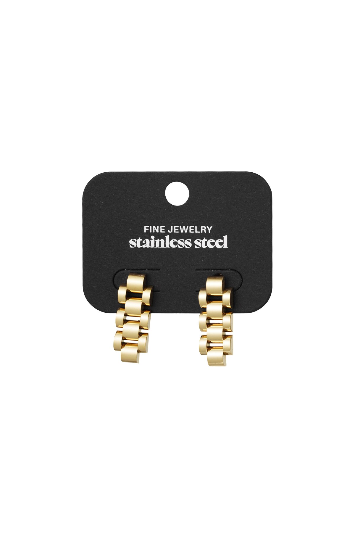 Long link earrings - Gold color h5 Picture3