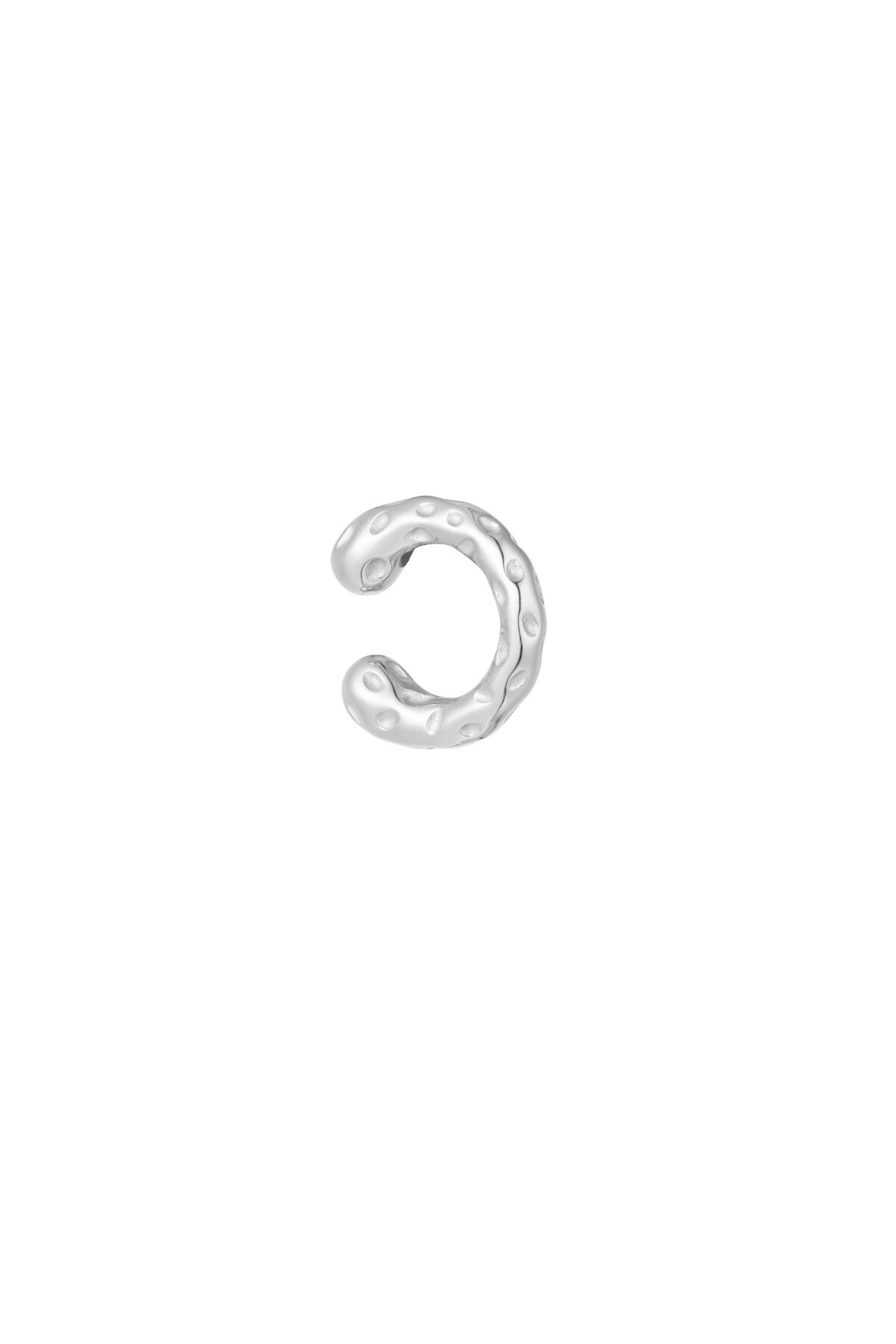 Ear cuff with structure - Silver color h5 