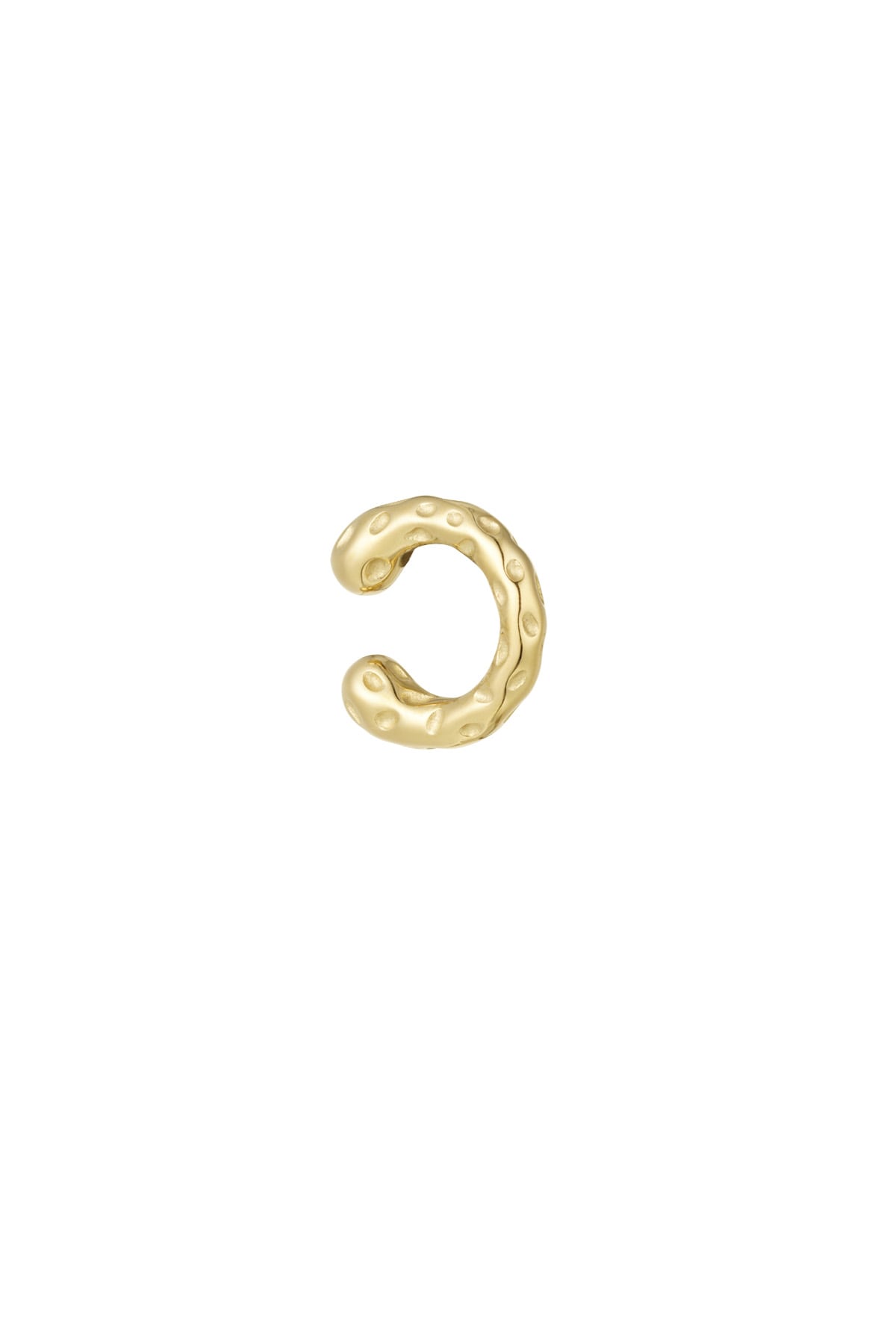 Structured ear cuff - Gold color h5 