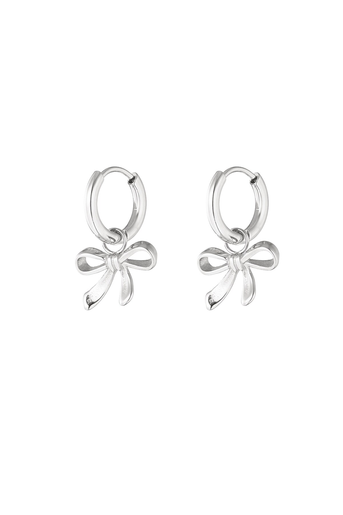 Earrings bows dream - Silver color h5 