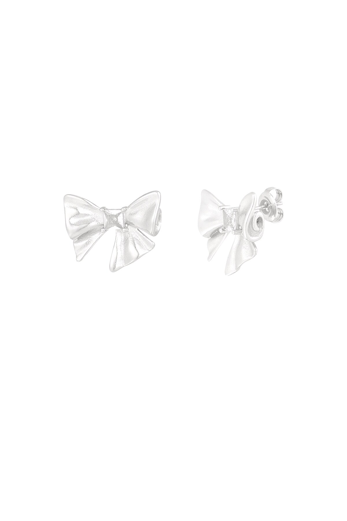 Earrings bow era - Silver color h5 