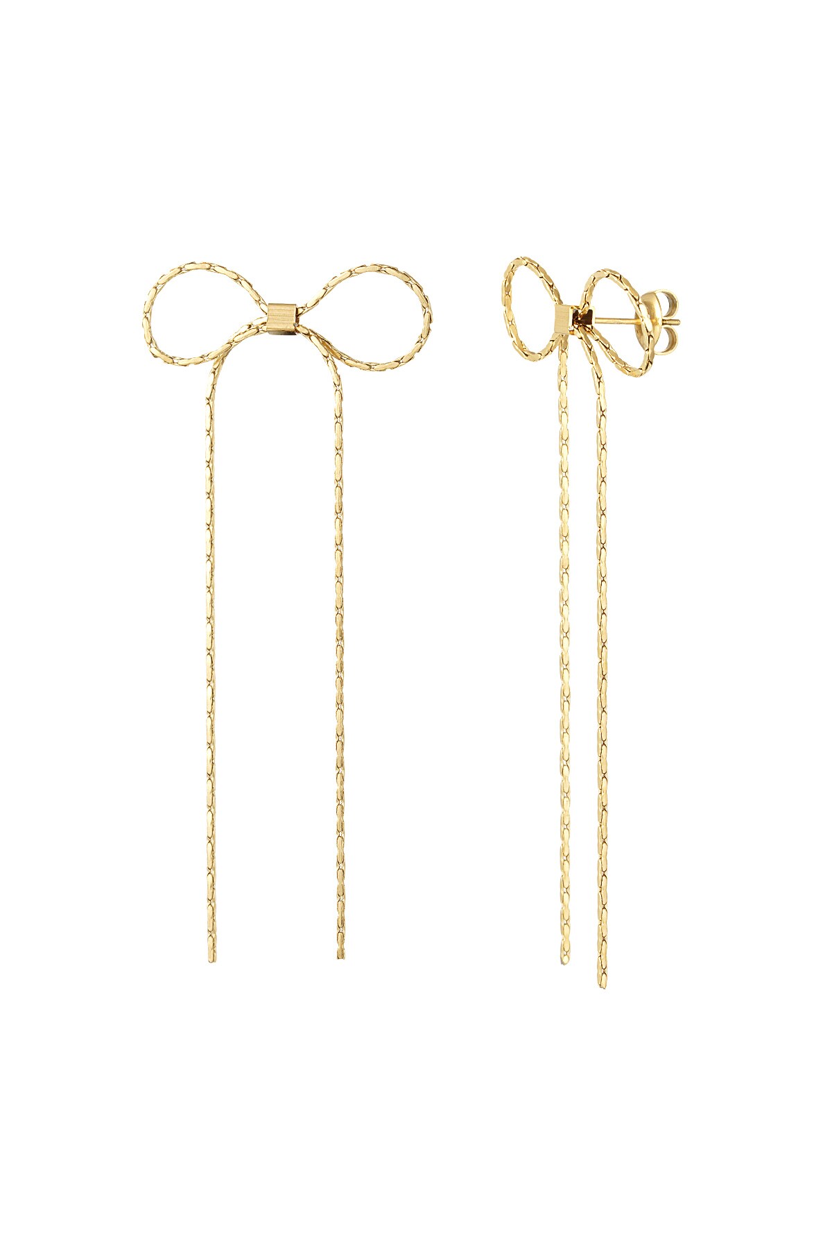 Beautiful Bows earrings - Gold color h5 