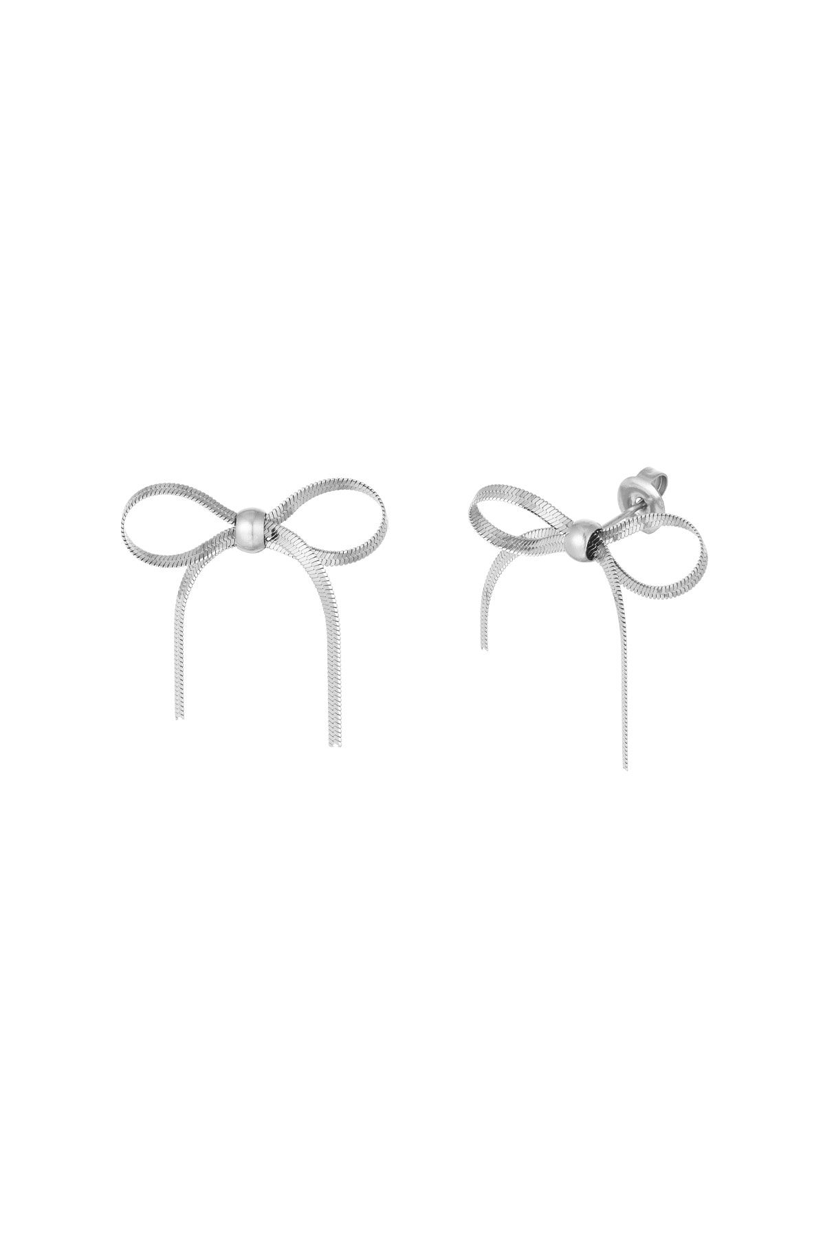 Earrings bow bliss - Silver Color color h5 