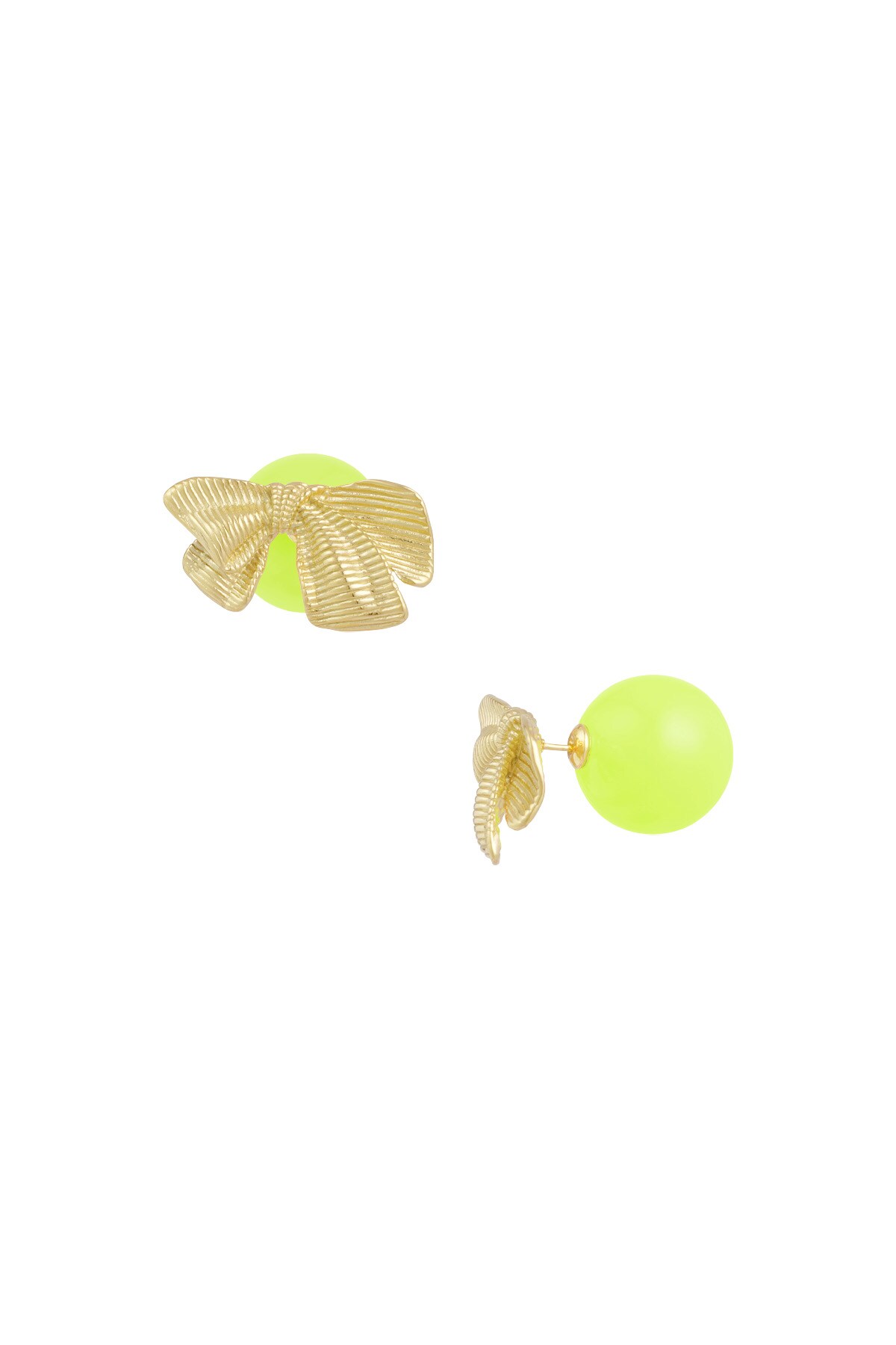 Bow studs earrings color - yellow h5 