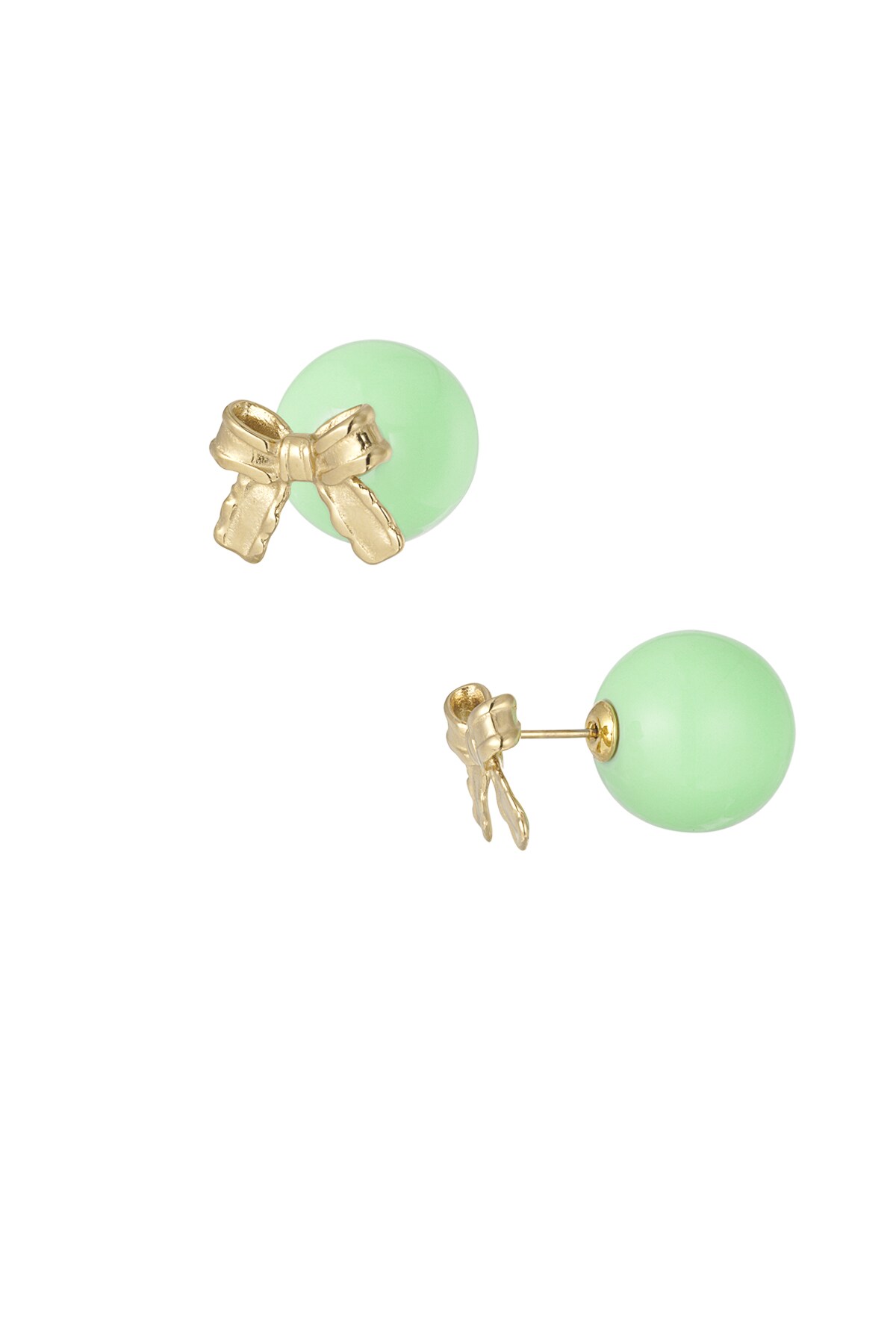 Earrings baby boo bow - green 