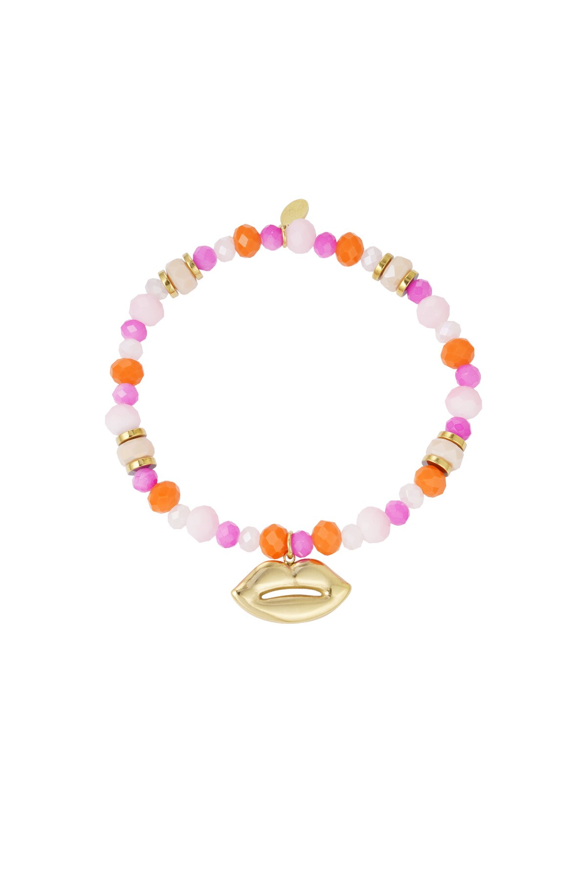 Colorful bracelet joyful kiss - pink gold h5 