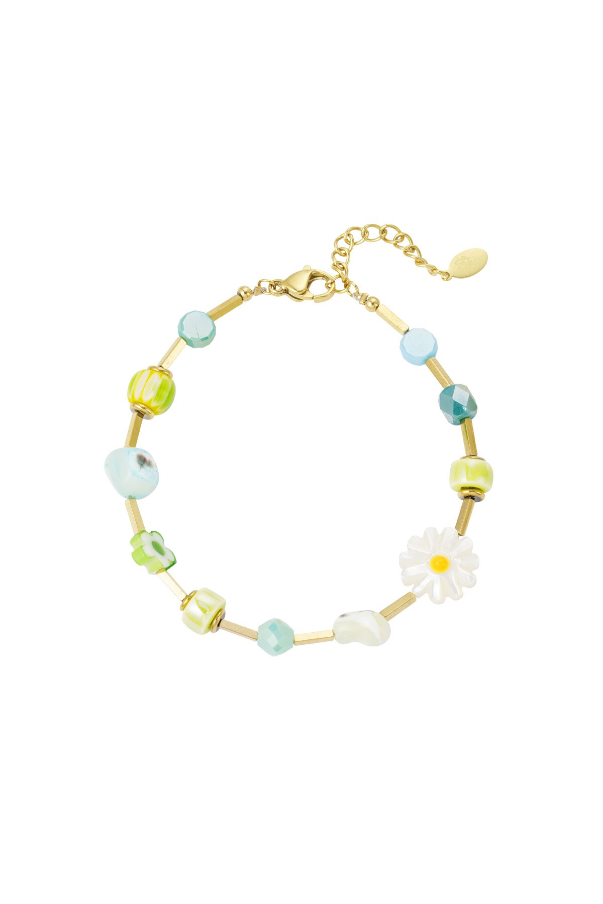 Colorful bracelet green oasis - green gold h5 