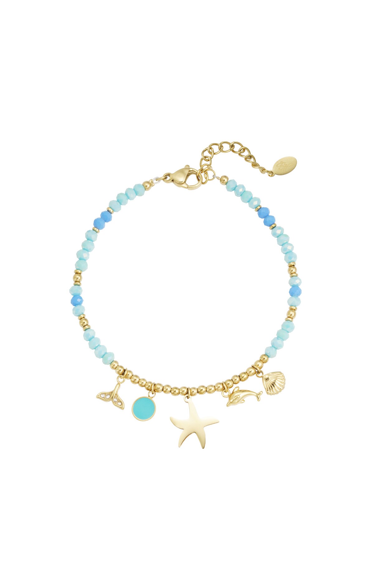 Bracelet ocean blues - blue gold h5 