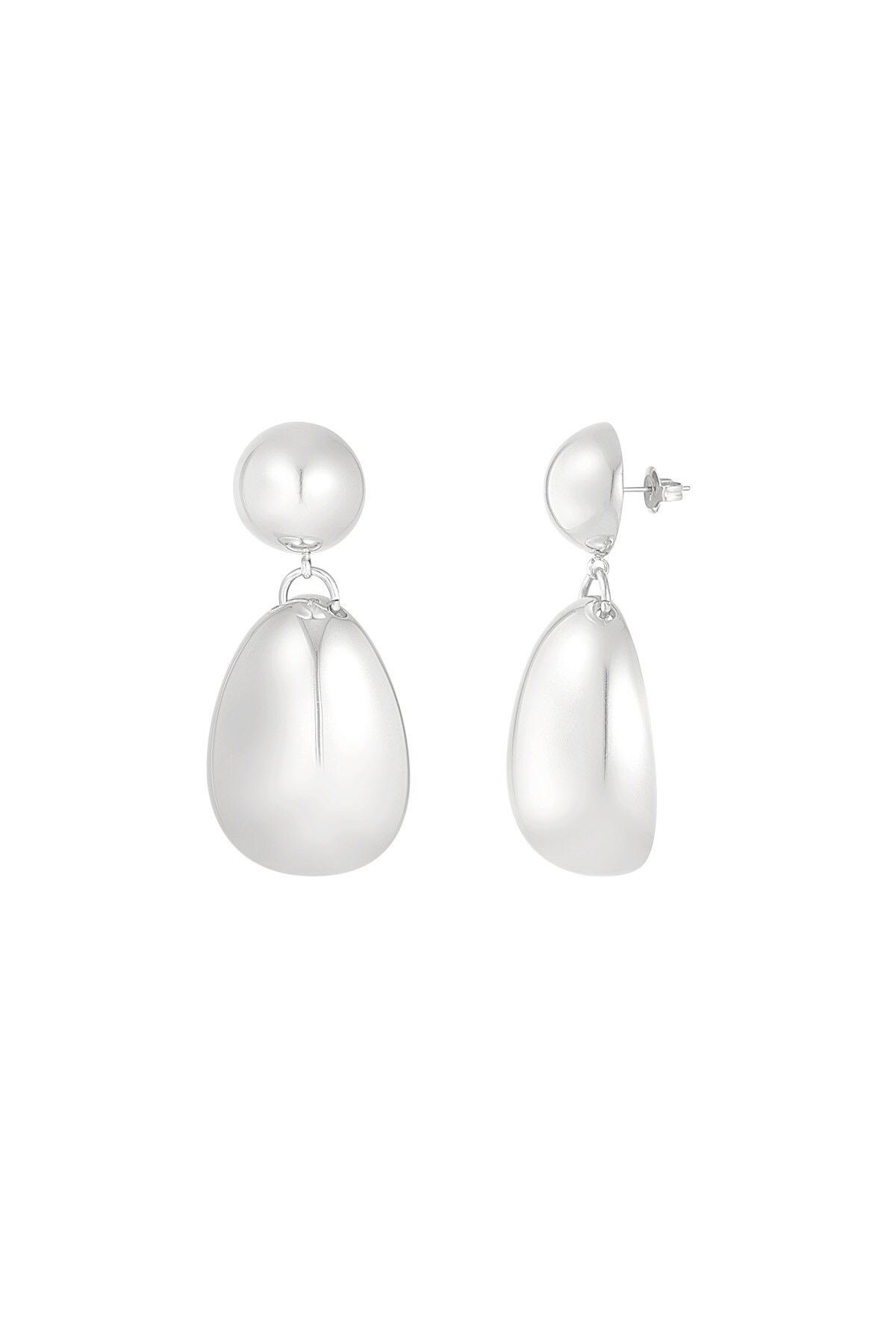 Earrings classic crush - Silver color h5 