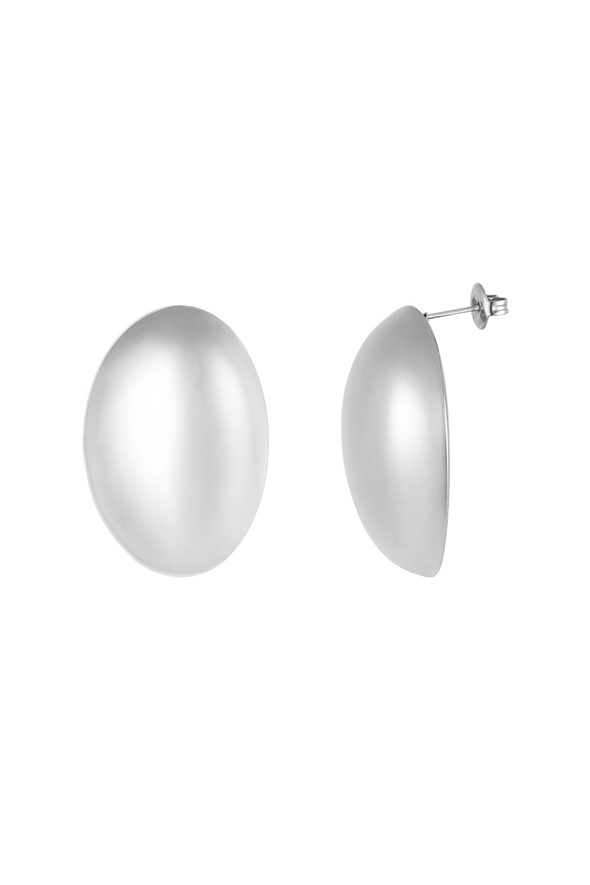 Earrings bold statement - Silver color h5 